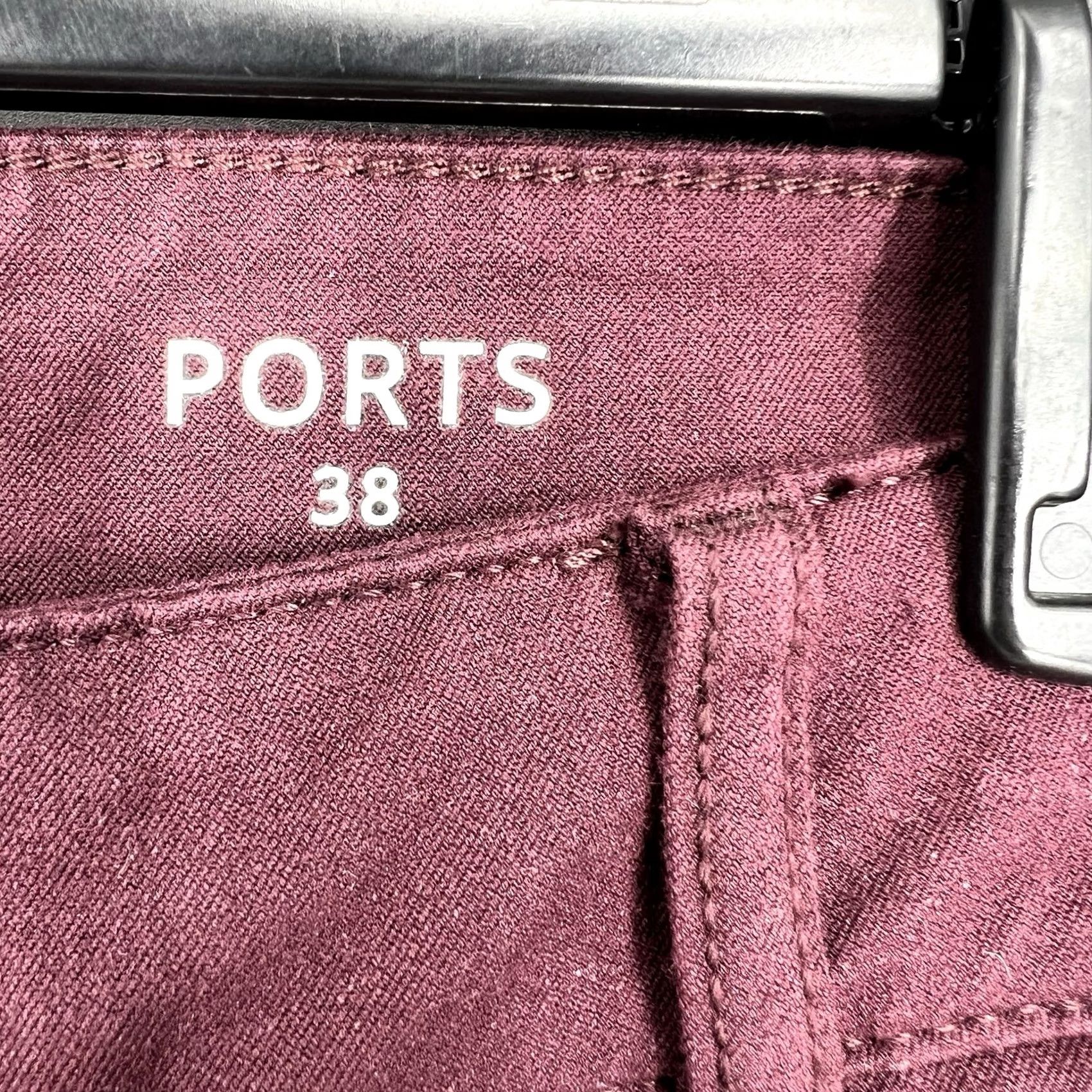 Vintage Mugsy Chino Shorts Mens 38 Burgundy Stretch Flat Front 5-Pocket Preppy Golf Casual Size US 38 / EU 54 - 3 Thumbnail