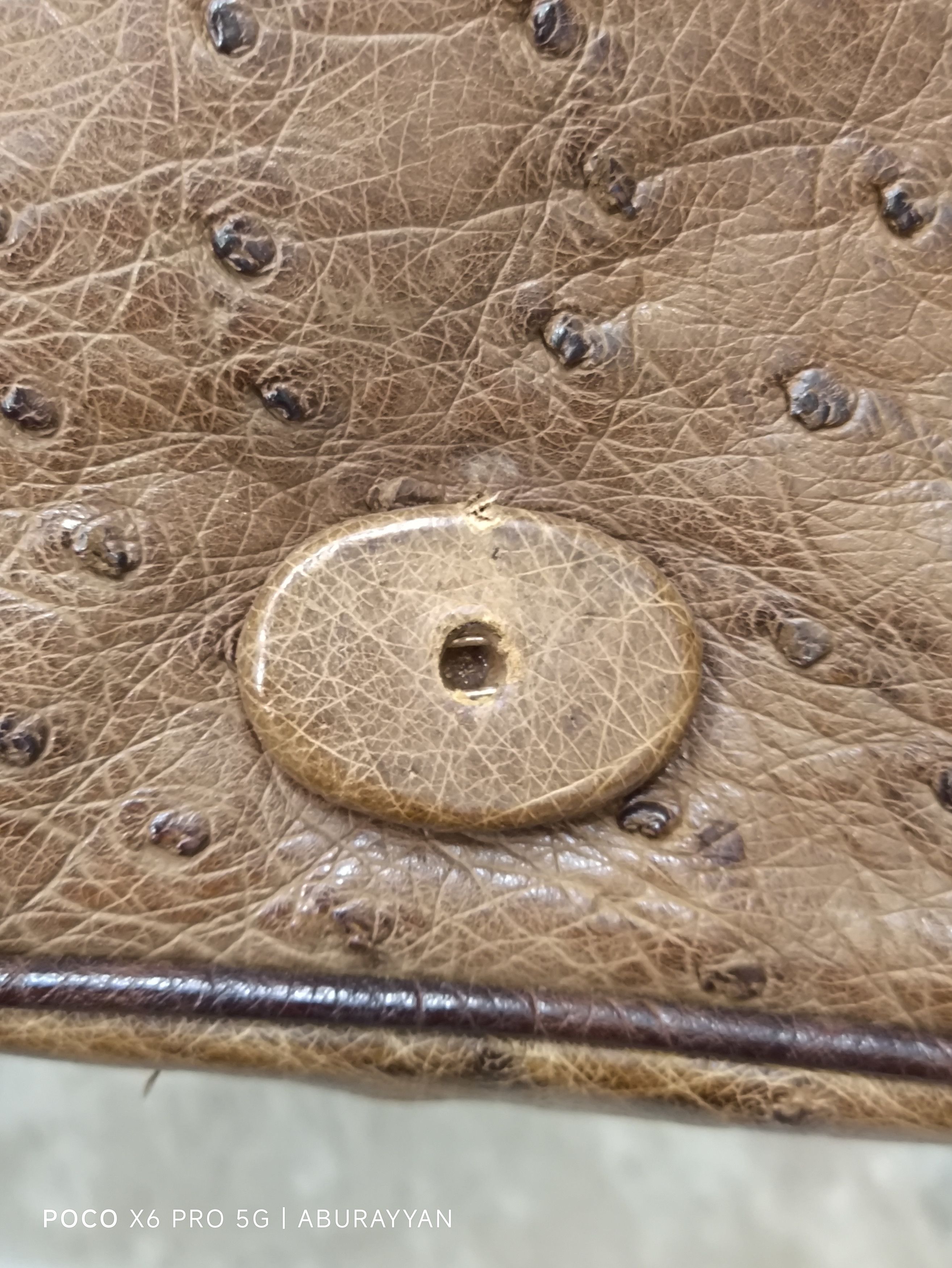 Chanel Chanel Vintage Ostrich Leather SingleFlap Chain Shoulder Bag Size ONE SIZE - 14 Thumbnail