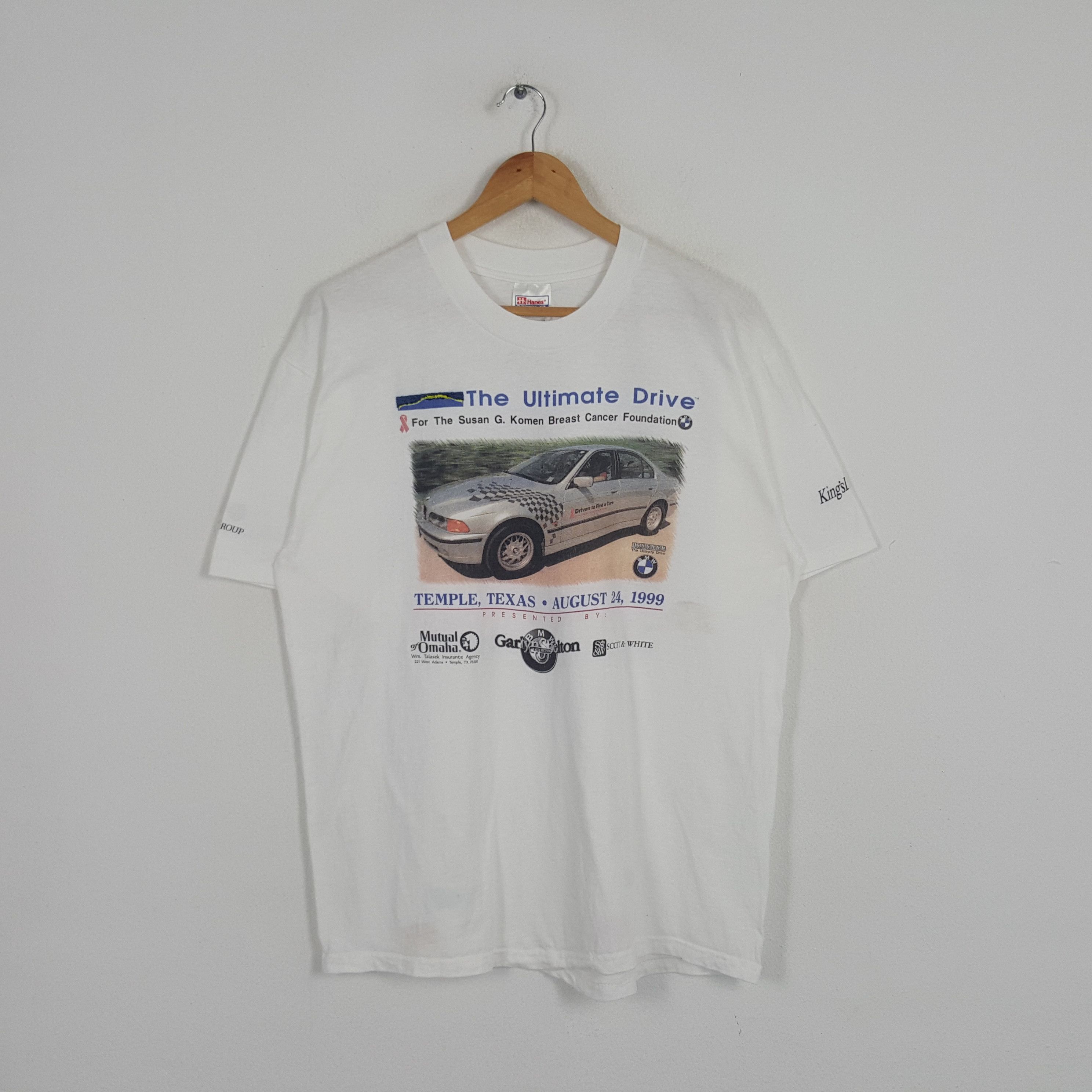 BMW × Vintage Vintage 90's BMW Garlyn Shelton Racing Classic Car Tshirt Size US L / EU 52-54 / 3 - 1 Thumbnail