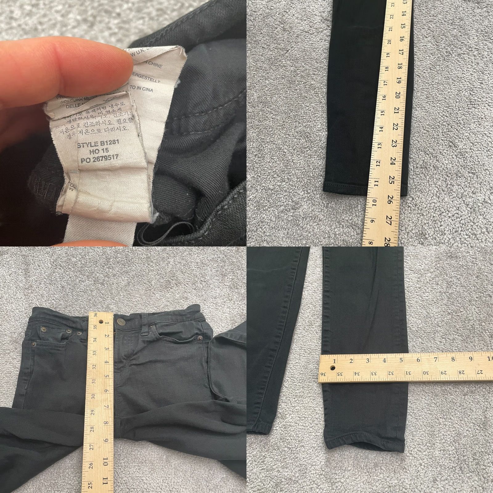 J.Crew J.CREW Jeans Womens Black Skinny Toothpick Stretch Casual 26 Low Rise 26x26 Denim Size 26" / US 2 / IT 38 - 8 Thumbnail