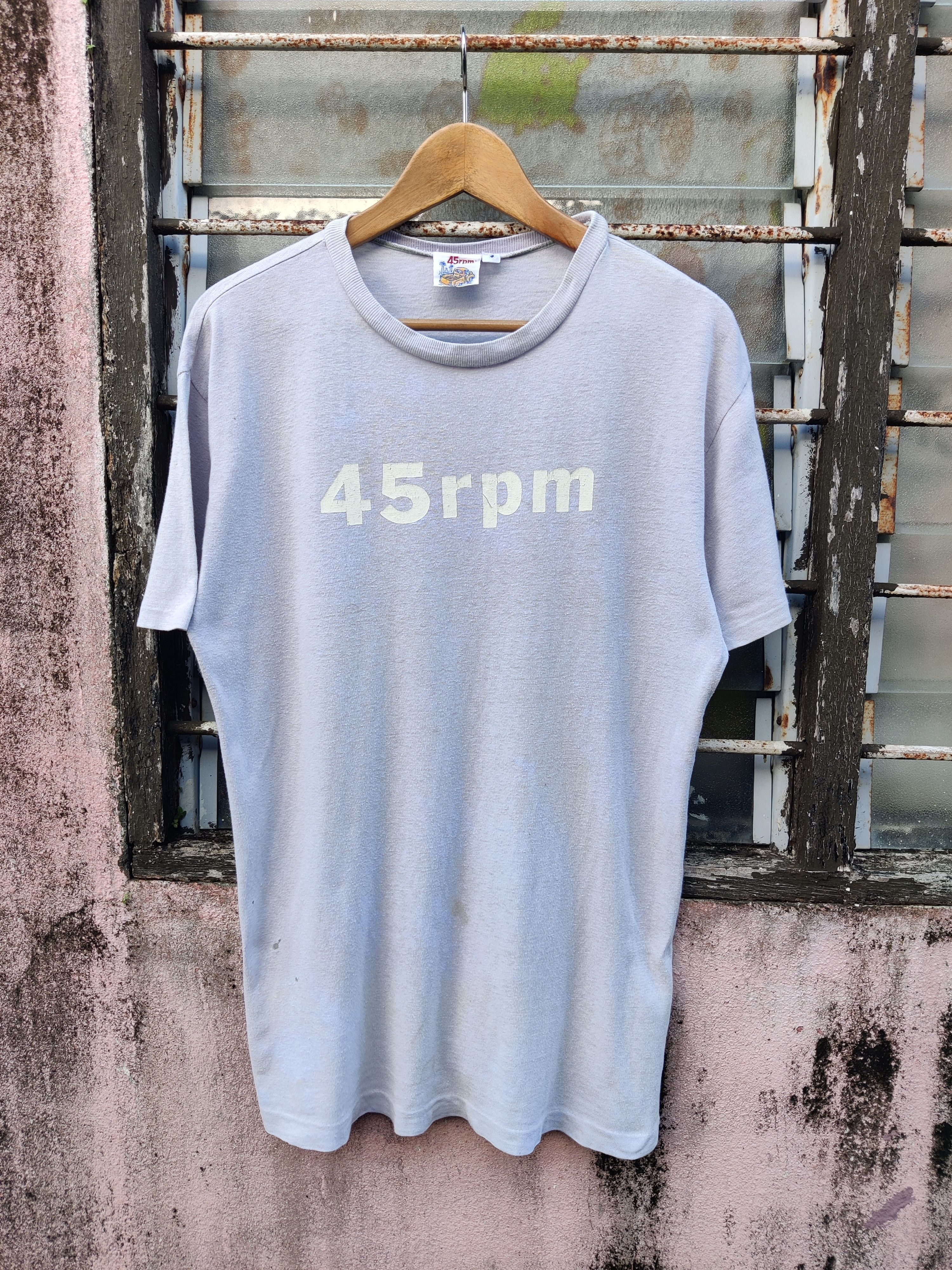 🔥Best Offer🔥 Vintage Distressed 45RPM Spellout Shirt
