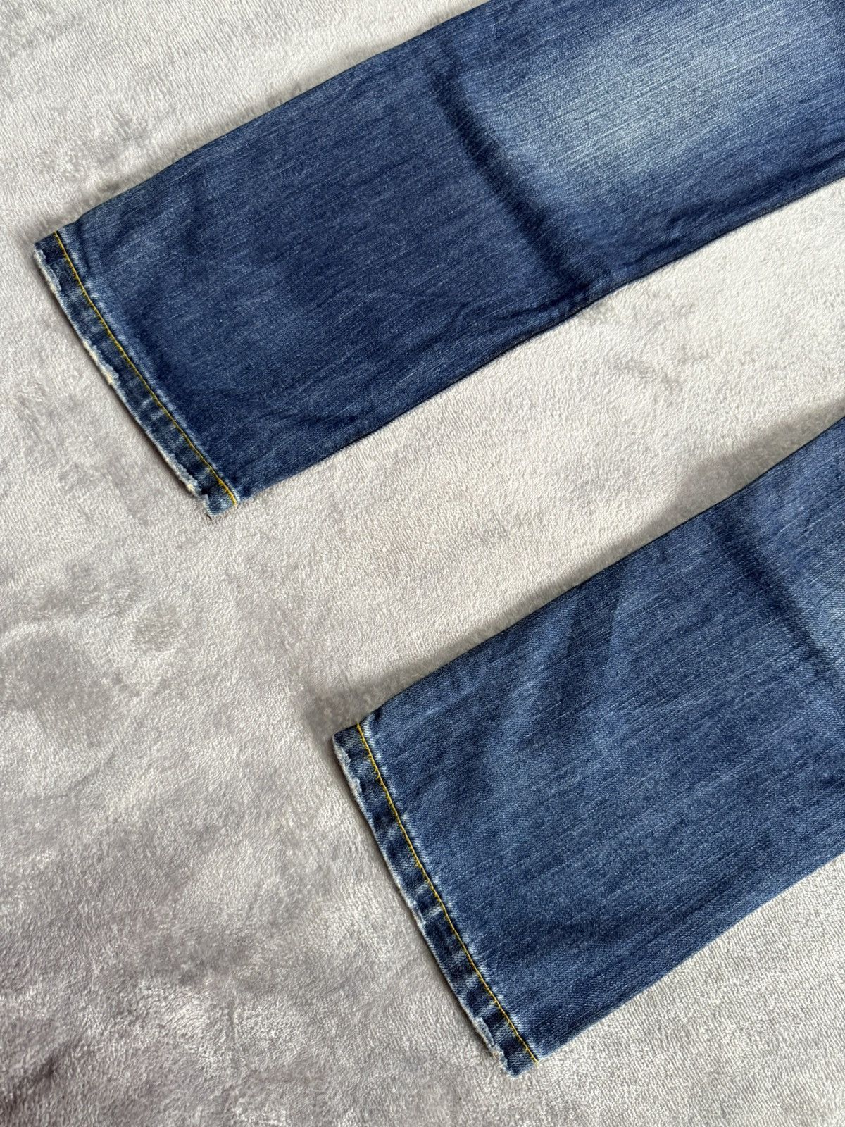Fad Three × Japanese Brand The Stooge & Co Distressed Repaired Heavy Stitched Jeans Size US 30 / EU 46 - 14 Thumbnail