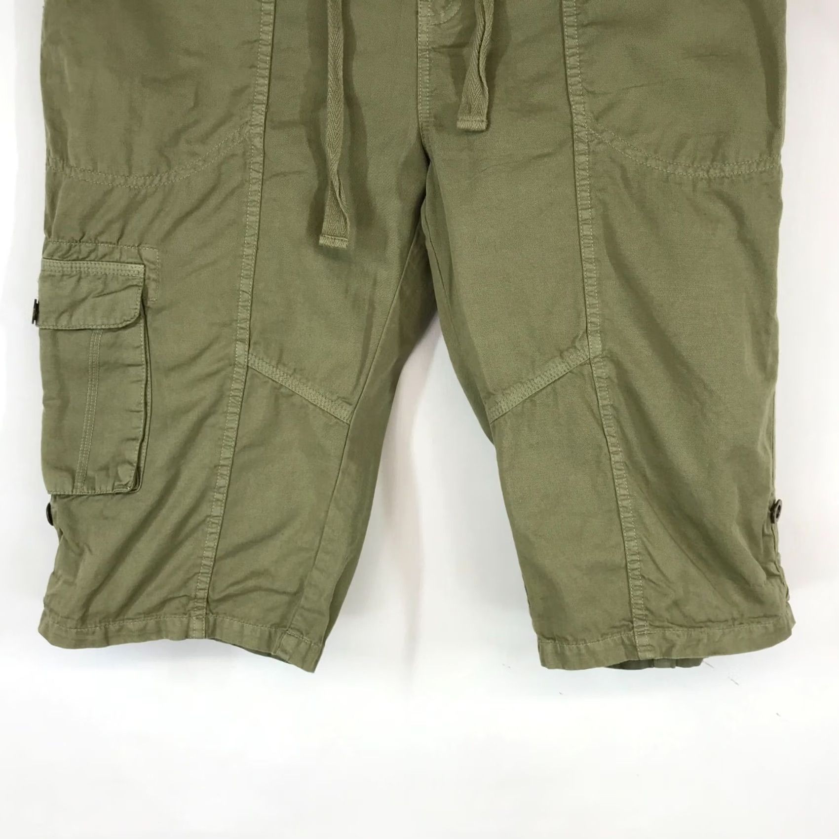 The Territory Ahead THE TERRITORY AHEAD Womens 12 Green Cargo Walking Shorts Size 34" / US 12 / IT 48 - 3 Thumbnail