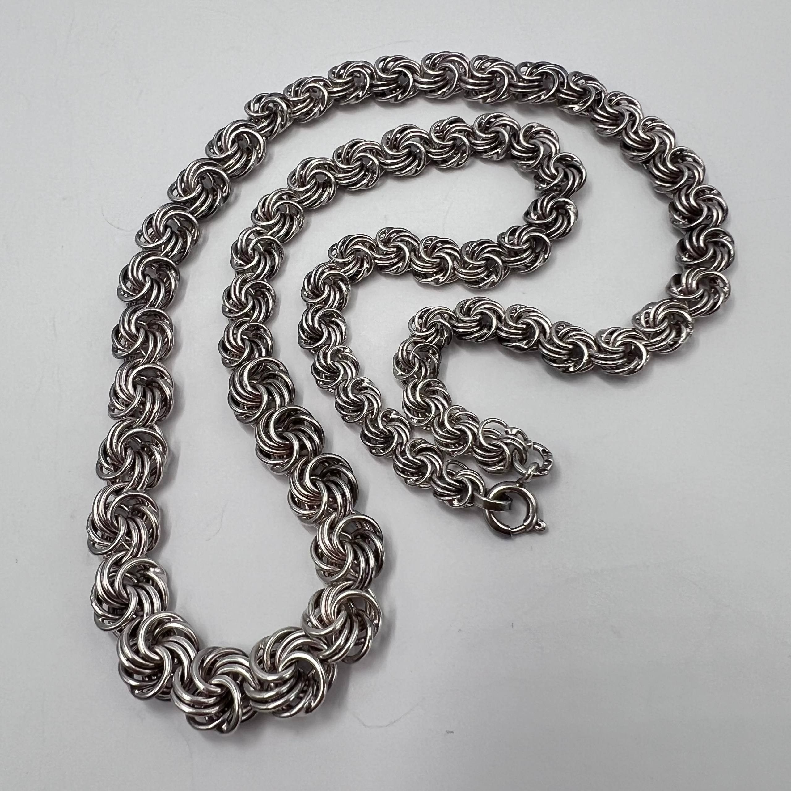 Sterling Silver Vintage Sterling Silver 925 Necklace Chain 44cm 29.3g Size ONE SIZE - 4 Thumbnail