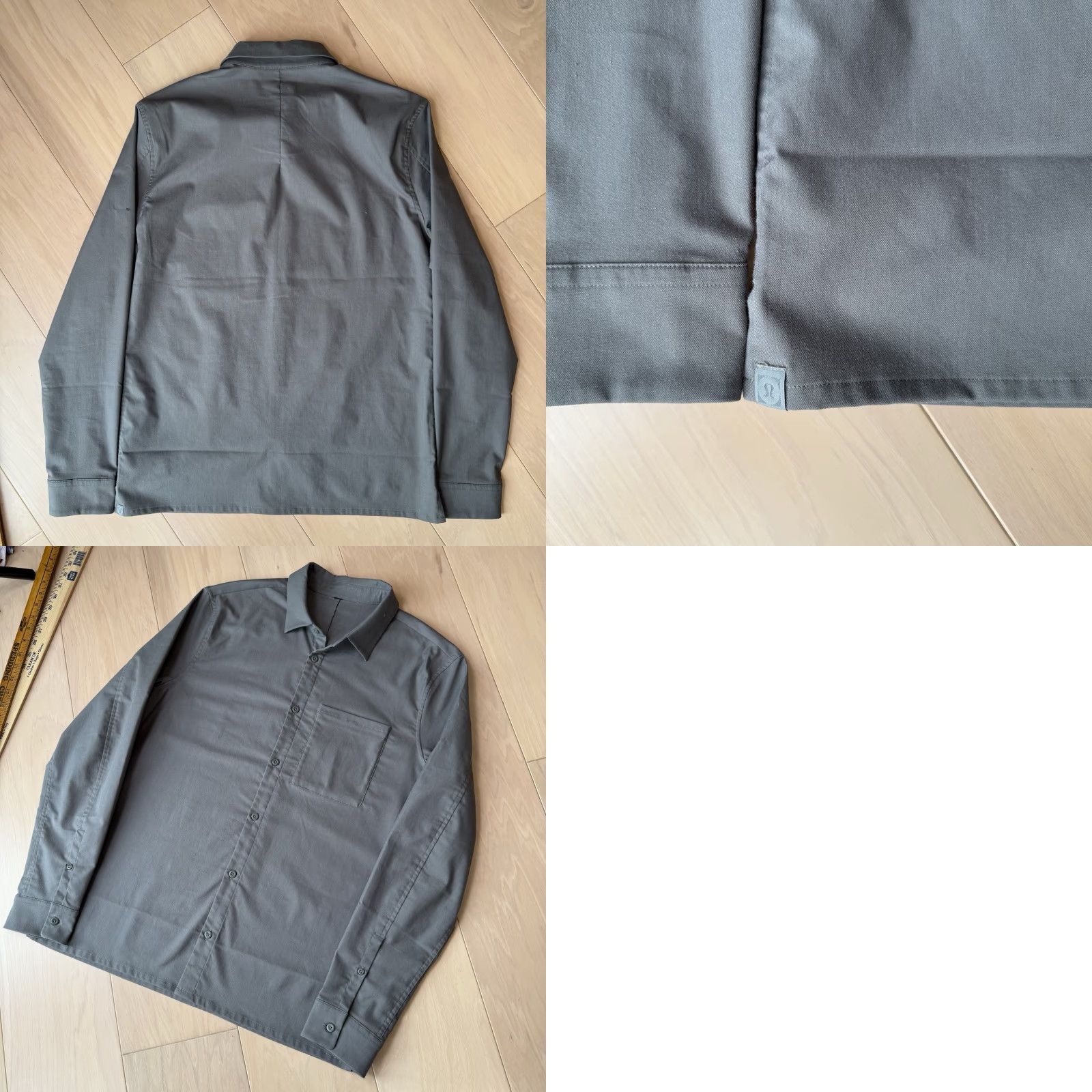 Lululemon Lululemon Utility Shirt L Dark Gray Long Sleeve Shirt Mens Casual Workwear Button-Down Collared Button-Up Pockets Solid Gray Vintage: No Size US L / EU 52-54 / 3 - 8 Thumbnail