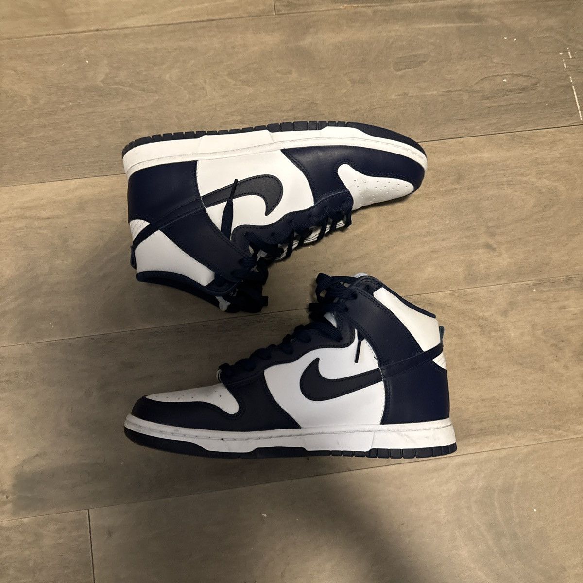 Nike Navy Blue Dunk High Size US 9.5 / EU 42-43 - 2 Thumbnail
