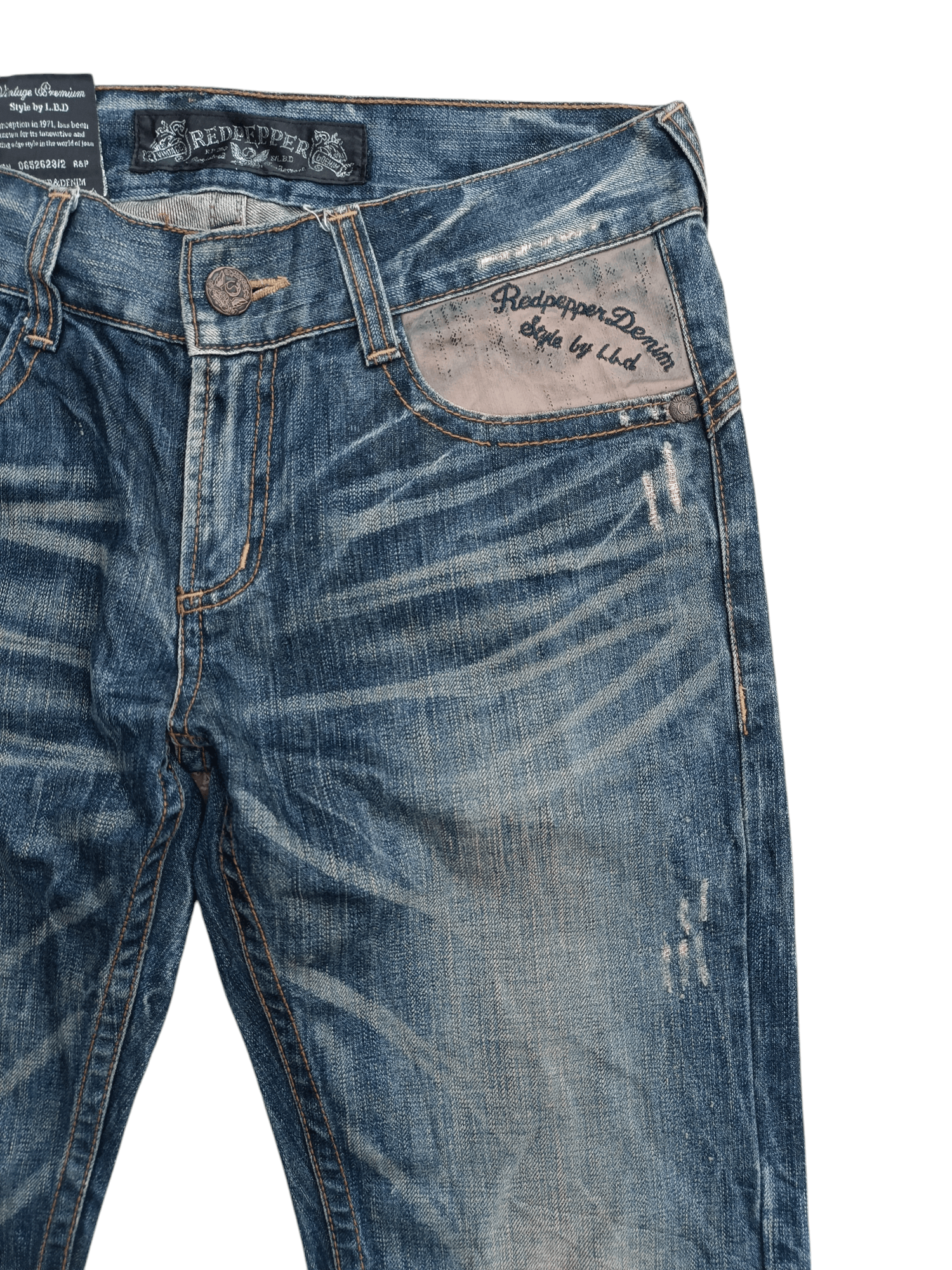 Chip & Pepper × Japanese Brand 🔥FYEE🔥Vintage Red Pepper Distressed Whiskers Denim Size US 32 / EU 48 - 15 Thumbnail