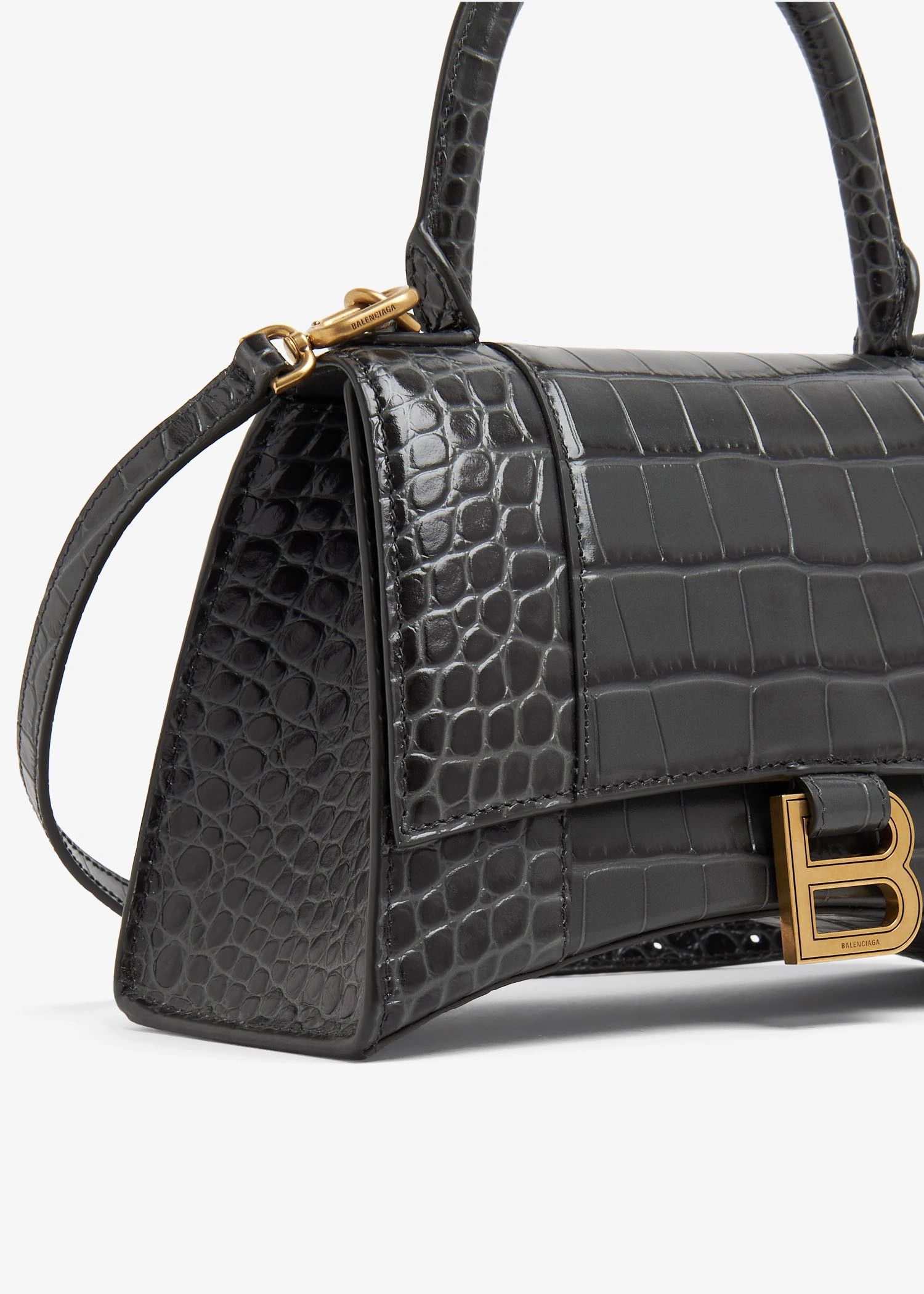 Balenciaga o1la1rc1a1125 Size: OS / Hourglass Top Handle Bag Dark Grey Size ONE SIZE - 2 Thumbnail