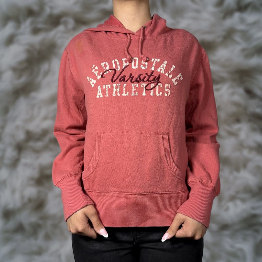 Aeropostale Aeropostale Hoodie Womens Medium Pink Y2K Varsity Athletics Fleece Sweatshirt Size M / US 6-8 / IT 42-44 - 1 Thumbnail