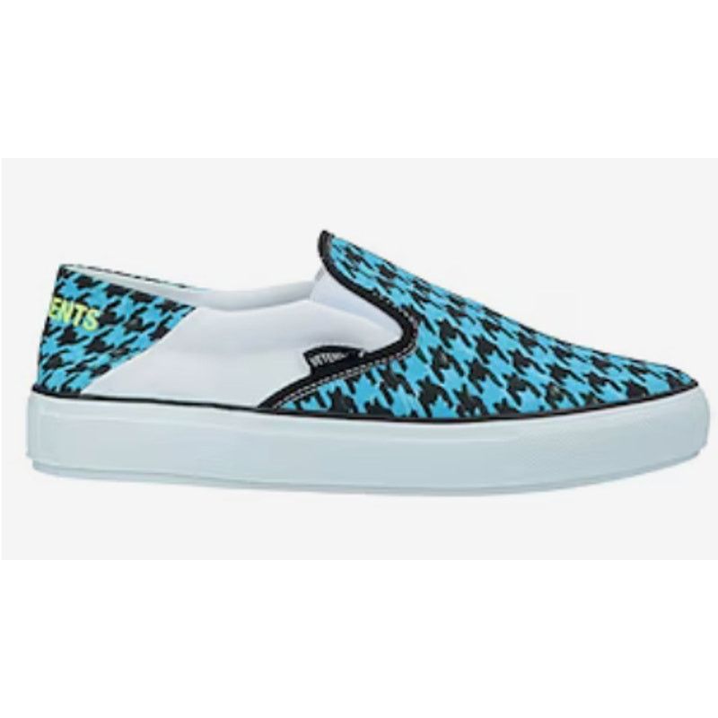 Vetements Vetements Baboush Slip On Sneakers Blue houndstooth canvas Size US 9 / IT 39 - 1 Thumbnail