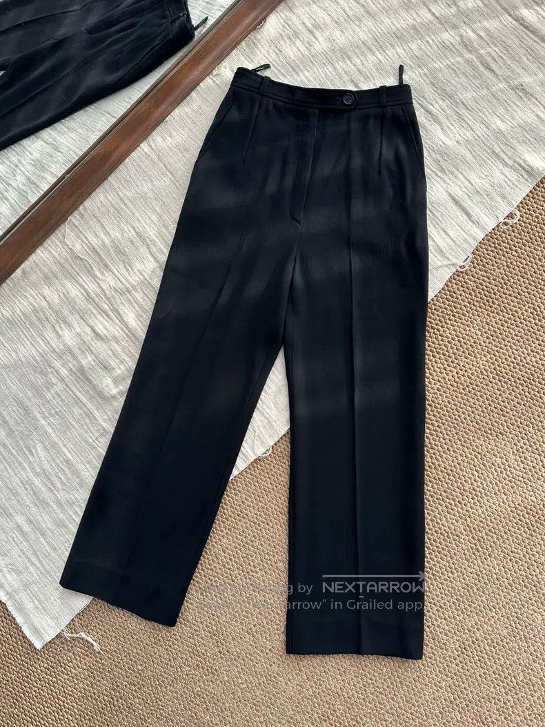Hermes Hermes Fine Wool Straight Suit Pants, Black Size 24" / US 00 / IT 34 - 1 Thumbnail
