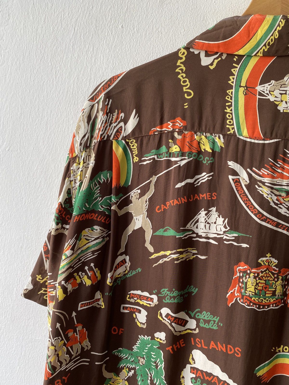 Japanese Brand × Sun Surf Allen & Hanson Brown History Of The Island Hawaiian Shirt Size US L / EU 52-54 / 3 - 17 Thumbnail