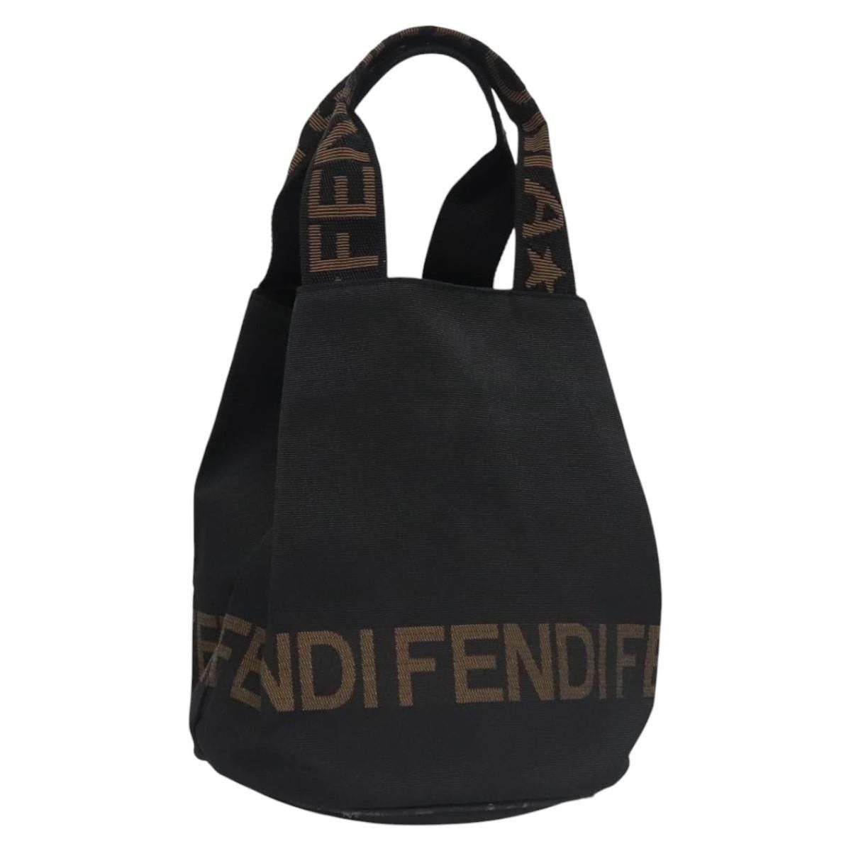 Fendi FENDI Hand Bag Nylon Brown Black Silver Size ONE SIZE - 1 Thumbnail