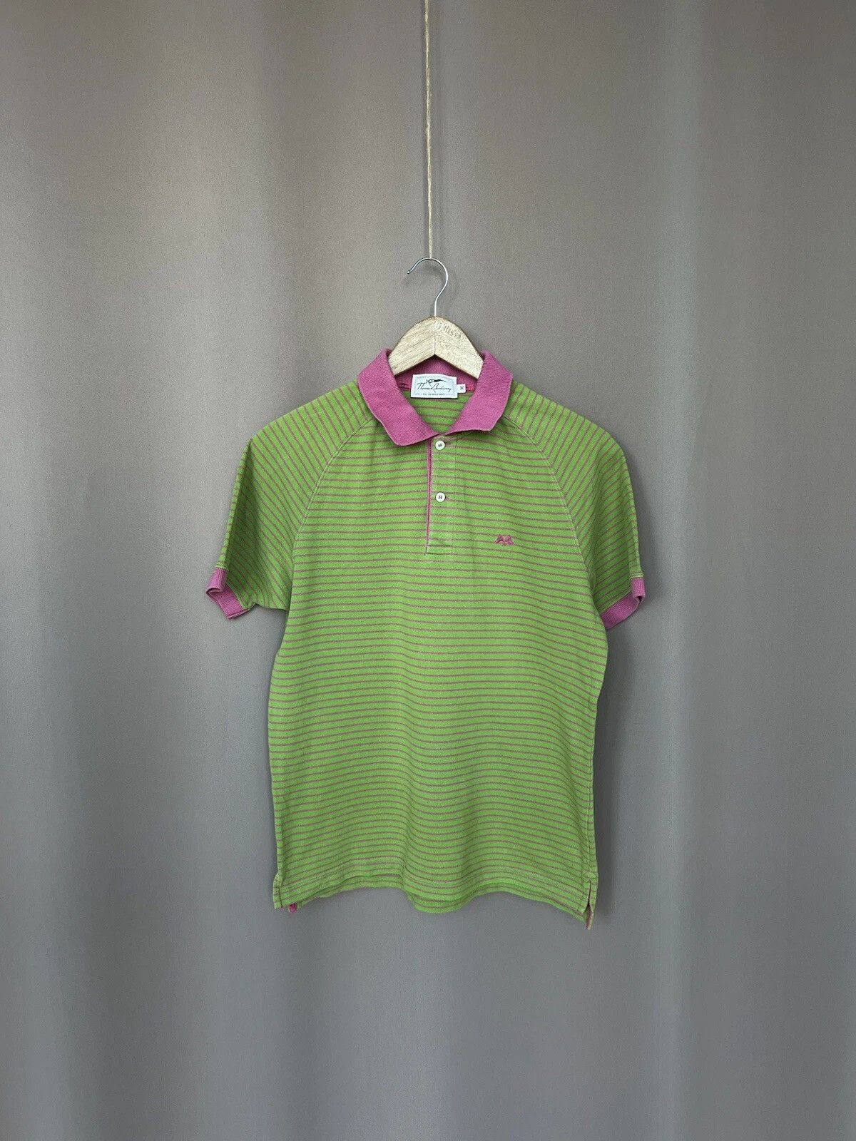 Burberry Thomas Burberry Striped Polo Shirt Mens Size M Short Sleeve Size US M / EU 48-50 / 2 - 1 Thumbnail