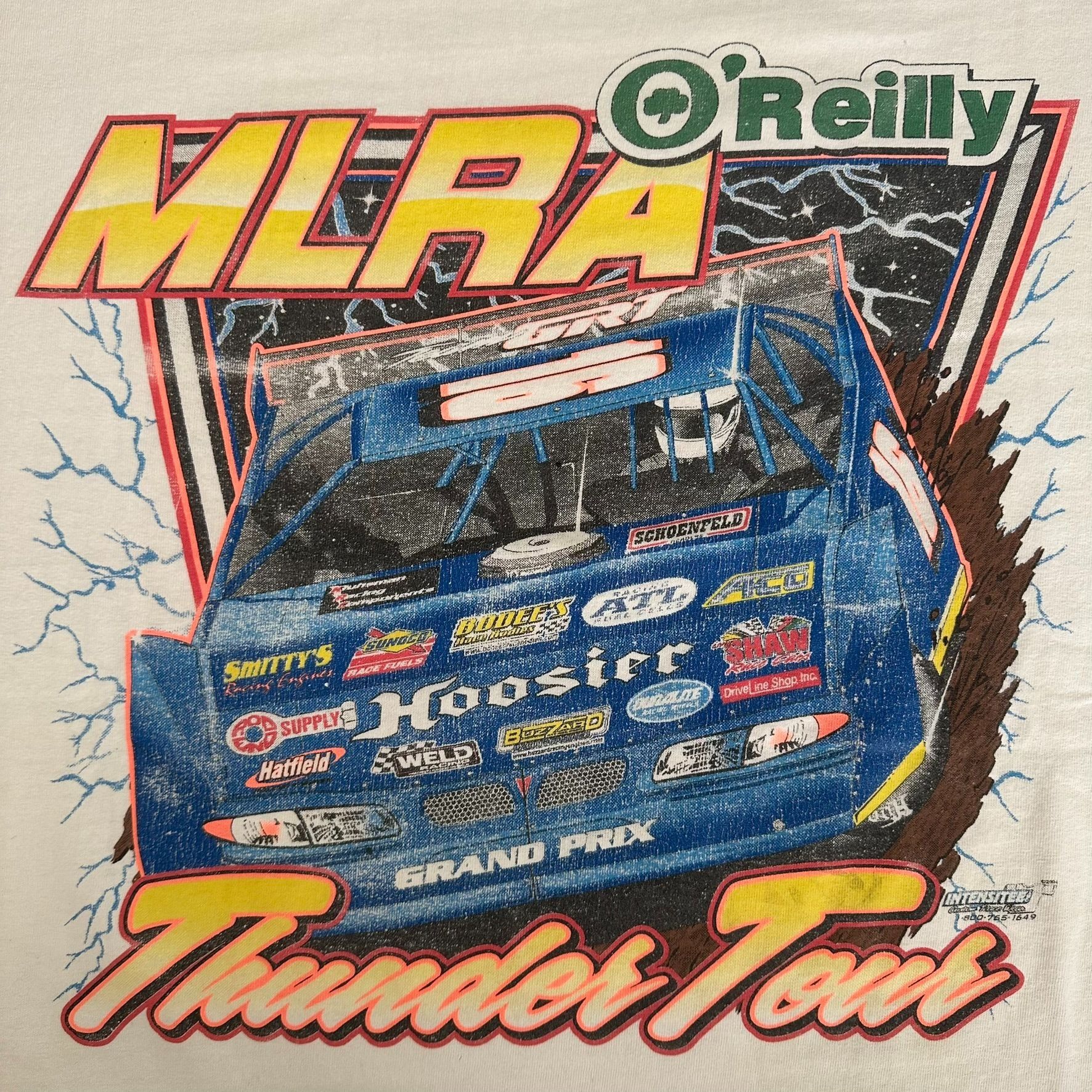 Gildan Vintage Y2K MLRA Dirt Racing T-Shirt White Thunder Tour Tee Size US XL / EU 56 / 4 - 2 Thumbnail