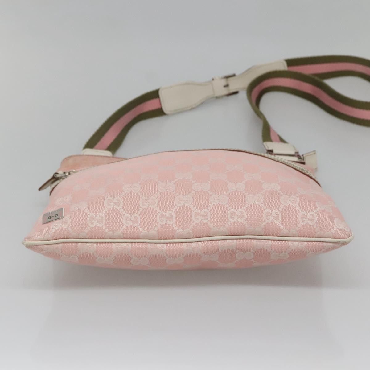 Gucci GUCCI GG Canvas Sherry Line Tote Bag Pink Silver Size ONE SIZE - 9 Thumbnail