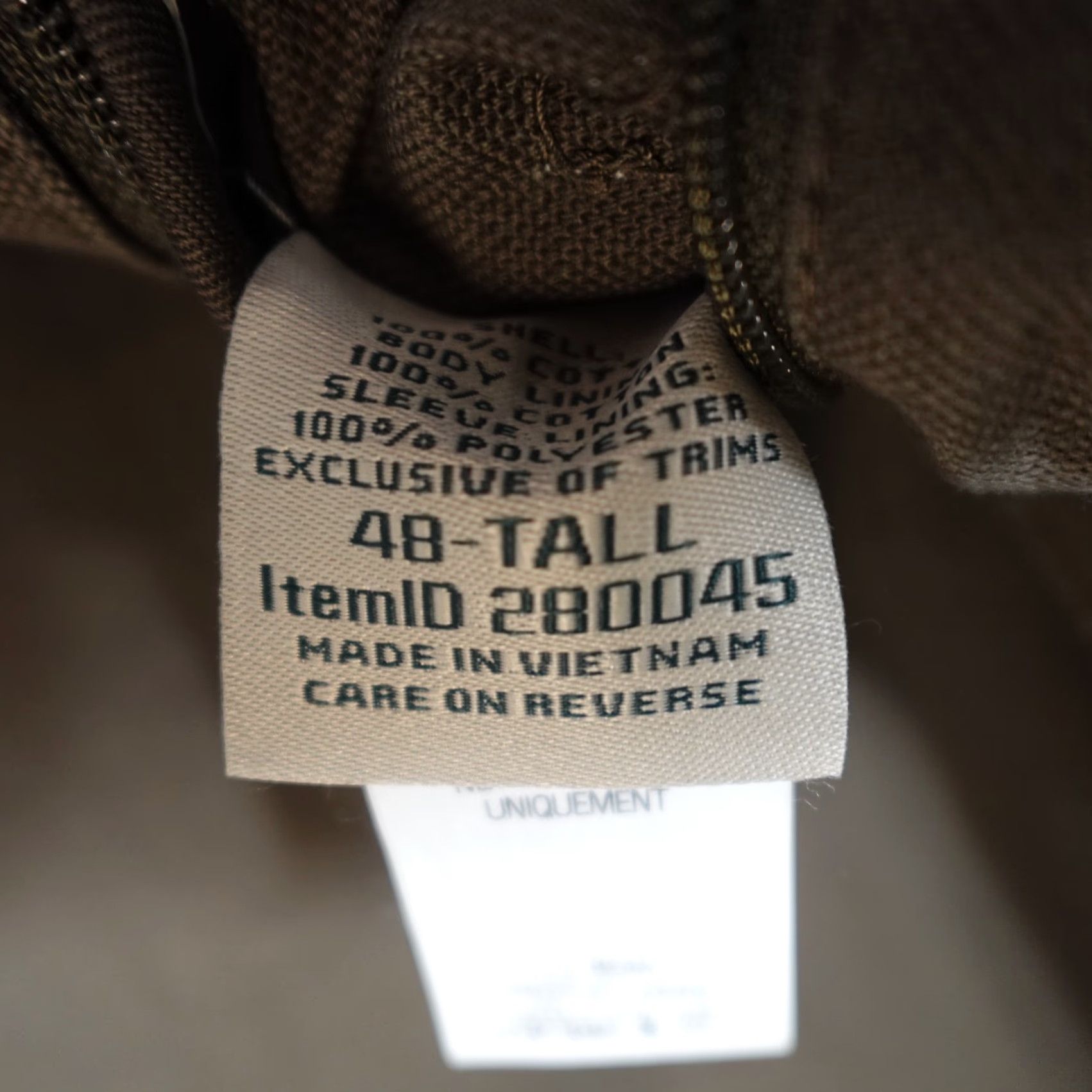 Vintage L.L. Bean Sport Coat 48 Tall Brown Canvas 100% Cotton Safari NEW READ Men Blazer Jacket Coat Notch Lapel Two-Button Long Treated Sun Fade Vintage No Size 48R - 7 Thumbnail