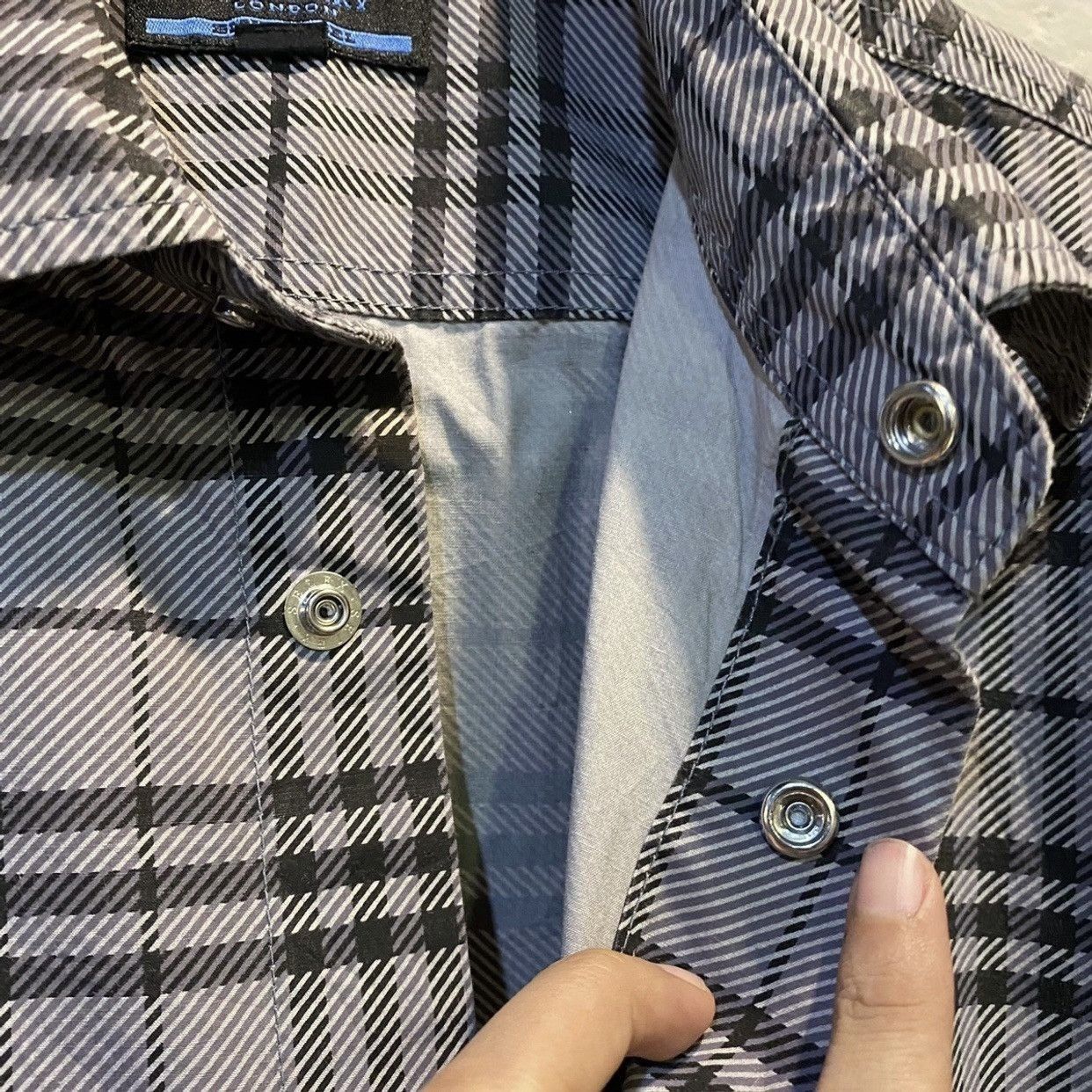 Burberry 🔥Burberry London Blue Label Nova Check Snap Button Jackets Size US L / EU 52-54 / 3 - 5 Thumbnail