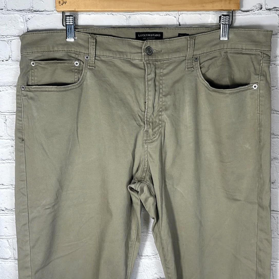 Lucky Brand Lucky Brand Jeans Men Slim Straight W38 L30 Tan 121 Dense Brown 30" Inseam Mens Size US 38 / EU 54 - 2 Thumbnail