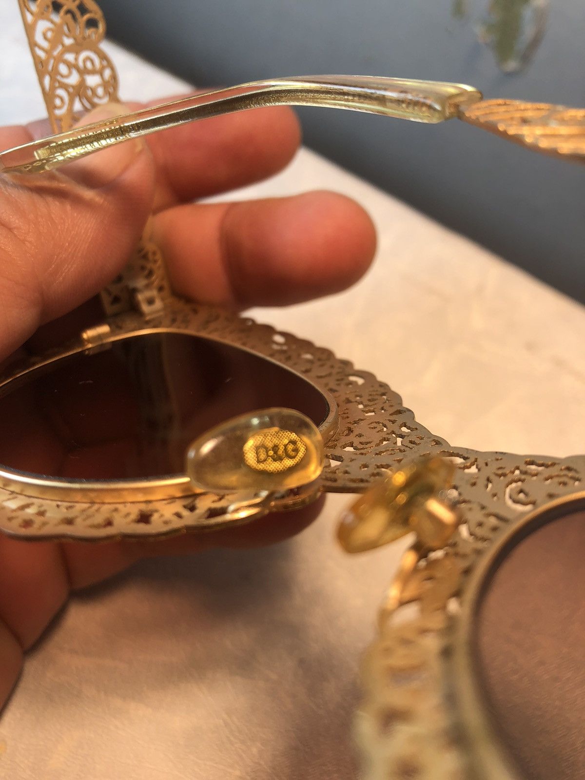 Dolce & Gabbana Dolce & gabbana golden filigree frame sunglasses Size ONE SIZE - 8 Thumbnail