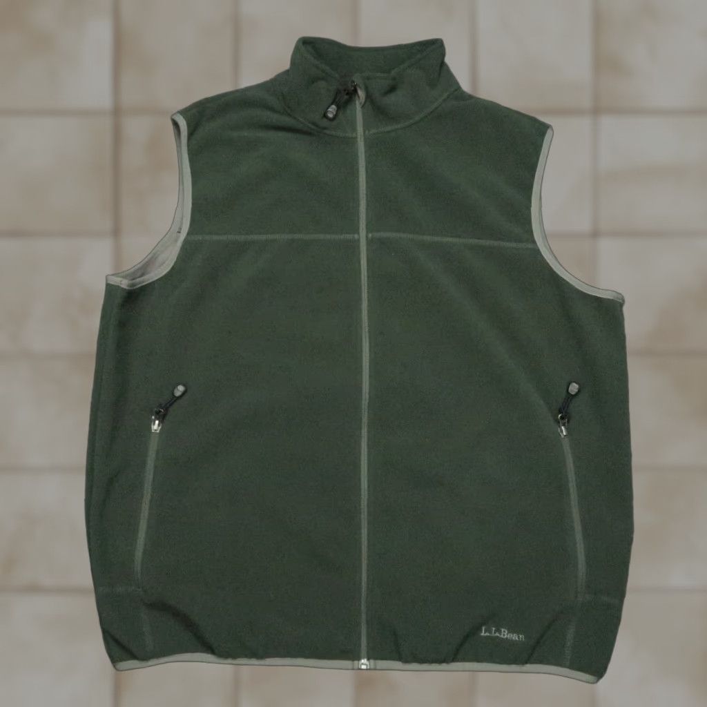 Vintage VINTAGE L.L. Bean Vest Men XL Green Fleece Zip Pockets Size US XL / EU 56 / 4 - 1 Thumbnail