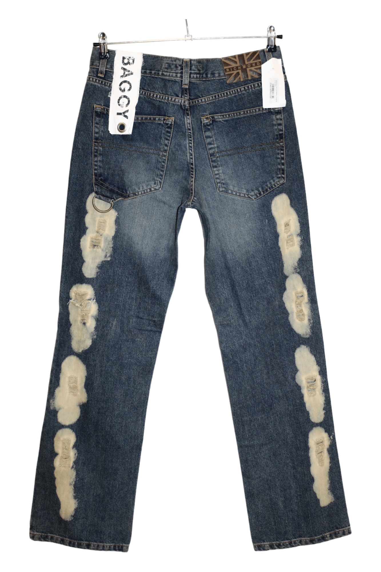 John Richmond Richmond Denim Baggy Distressed Punk Grunge Jeans Size US 32 / EU 48 - 10 Thumbnail