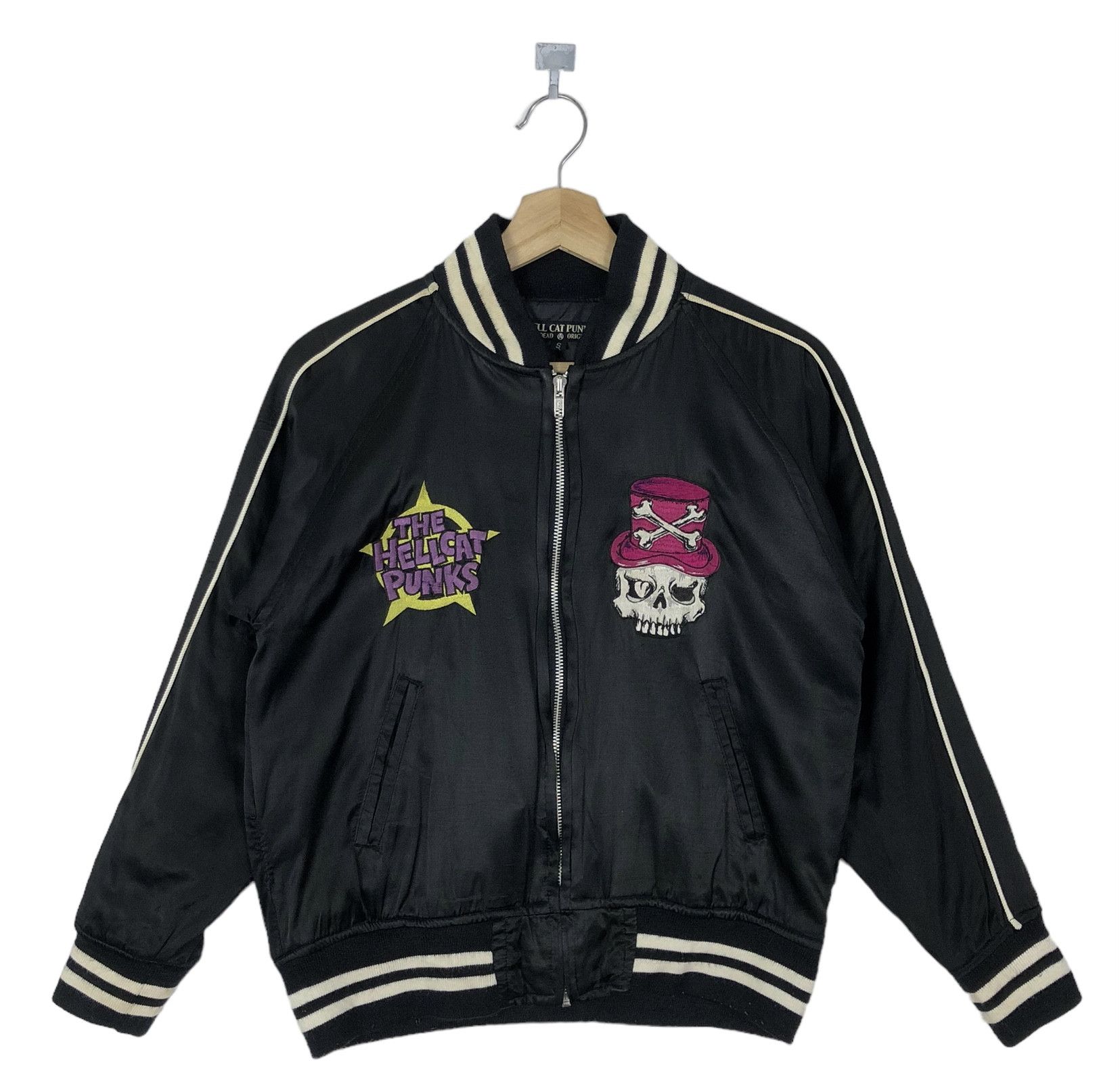 Japanese Brand RARE🔥THE HELLCAT PUNKS NOT DEAD SUKAJAN SATIN JACKET UNISEX Size US S / EU 44-46 / 1 - 2 Thumbnail
