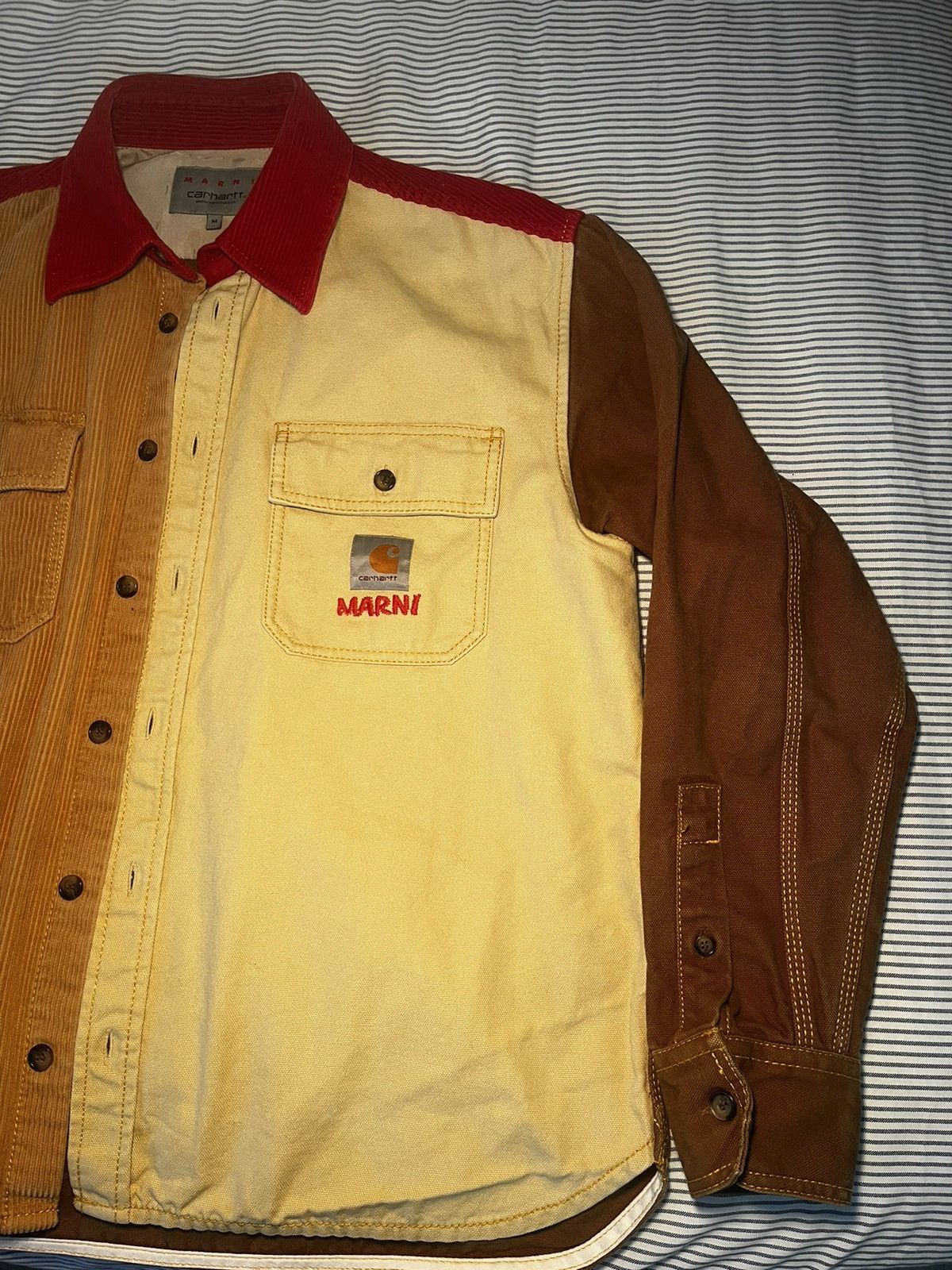 Carhartt × Marni Marni Carhartt WIP Colorblock Overshirt Size Medium Size US M / EU 48-50 / 2 - 3 Thumbnail