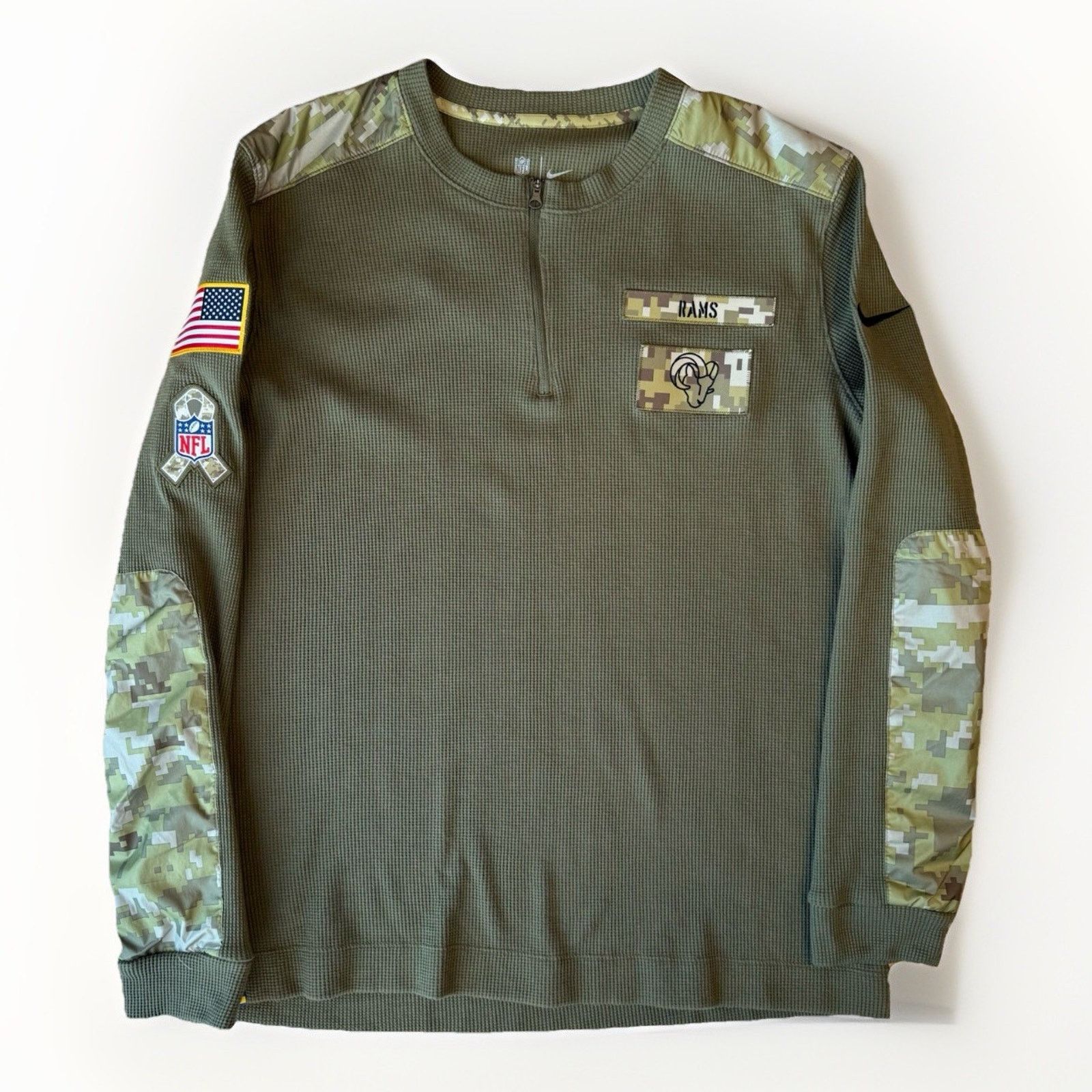 Nike Los Angeles Rams Salute To Service Waffle Knit Shirt Large Size US L / EU 52-54 / 3 - 1 Thumbnail