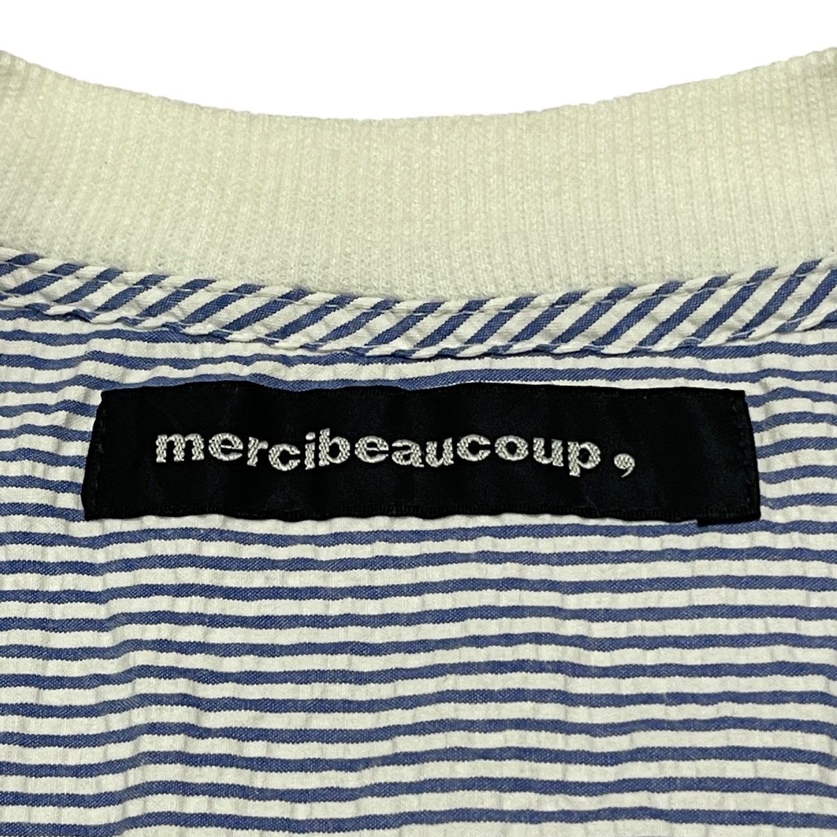 Issey Miyake Vintage Issey Miyake Mercibeaucoup Striped Button Jacket Size US L / EU 52-54 / 3 - 22 Thumbnail