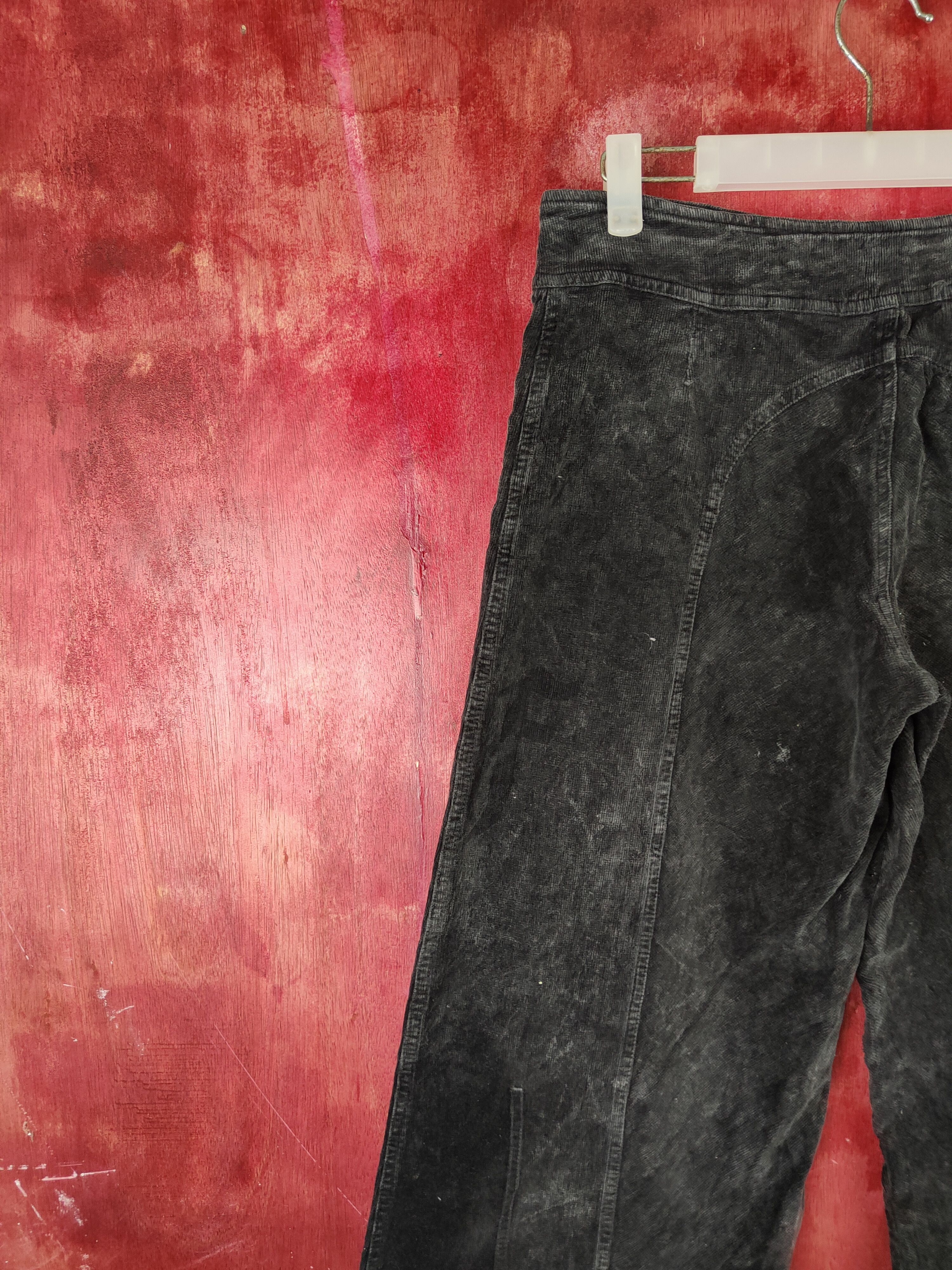 Fake London Genius Fake London Genius Black Corduroy palazo Pants #S1488 Size 28" / US 6 / IT 42 - 9 Thumbnail