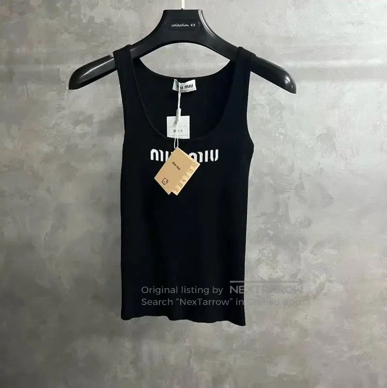 Miu Miu Miu Miu Black Cotton Women's T-Shirt . Size L / US 10 / IT 46 - 1 Thumbnail