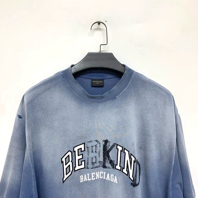 Balenciaga Balenciaga Washed haze blue short sleeves Size US L / EU 52-54 / 3 - 3 Thumbnail
