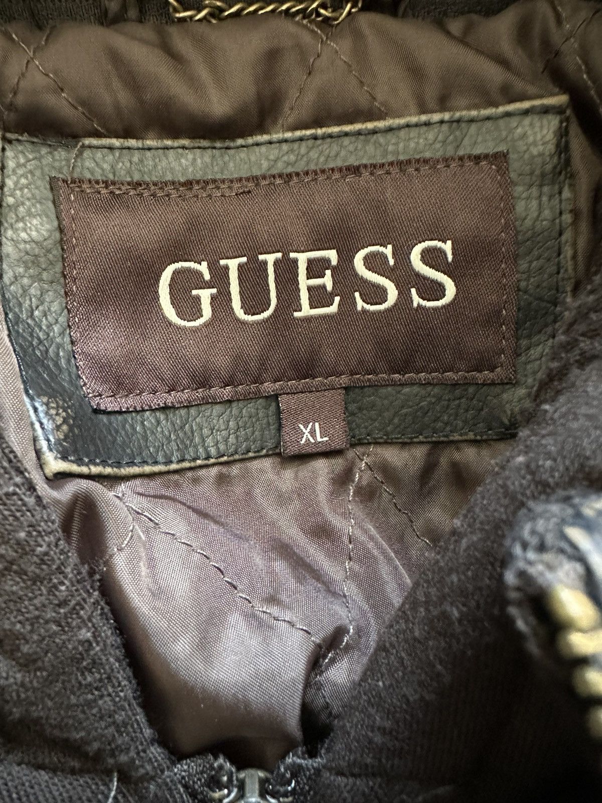 Guess × Vintage Guess Leather Jacket Size US XL / EU 56 / 4 - 3 Thumbnail