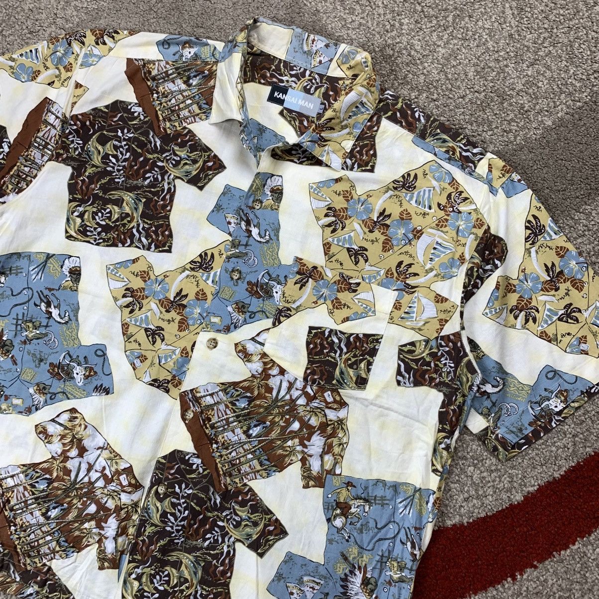 Kansai Yamamoto KANSAI MAN By KANSAI YAMAMOTO OPEN COLLAR SHIRT OVER SIZE Size US L / EU 52-54 / 3 - 3 Thumbnail