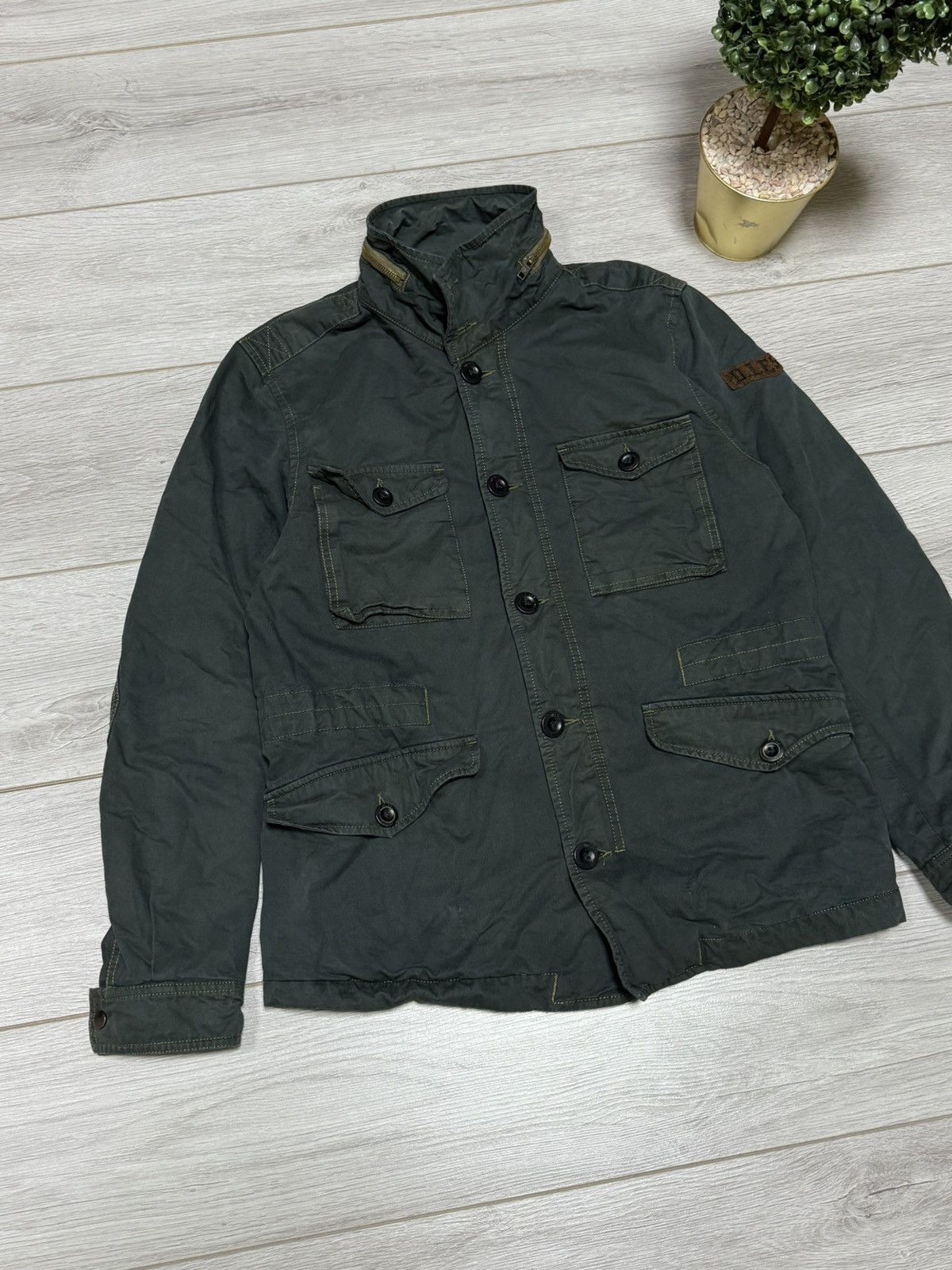 Diesel Diesel military zip buttons jacket washed Size US L / EU 52-54 / 3 - 1 Thumbnail