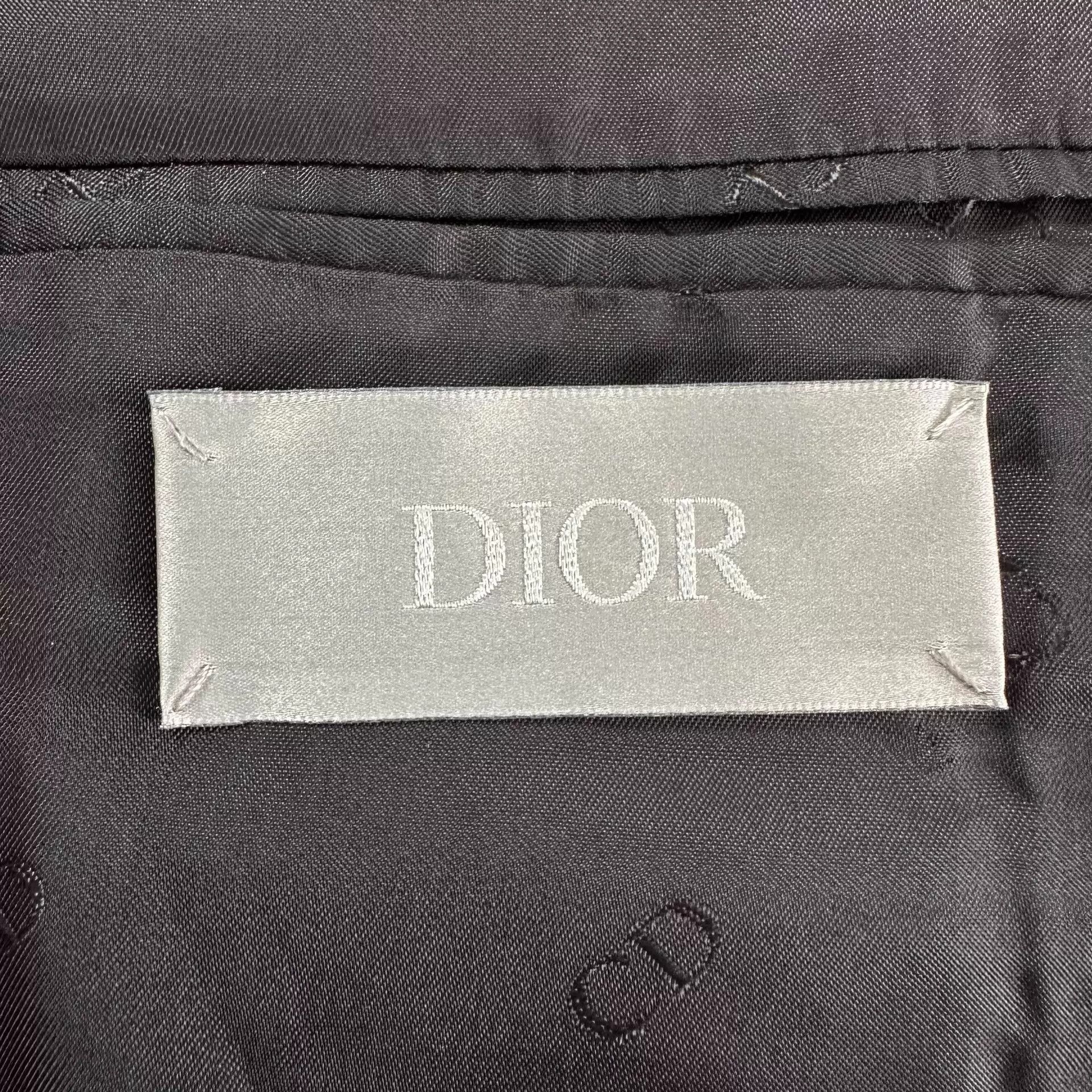 Dior Dior Obsidian Peak Lapel Crystal Bee Suit Size 46R - 4 Thumbnail