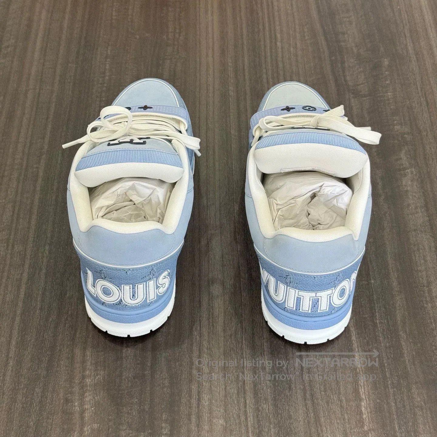 Louis Vuitton Louis Vuitton New Trainer Blue Sneakers. Size US 10.5 / EU 43-44 - 6 Thumbnail