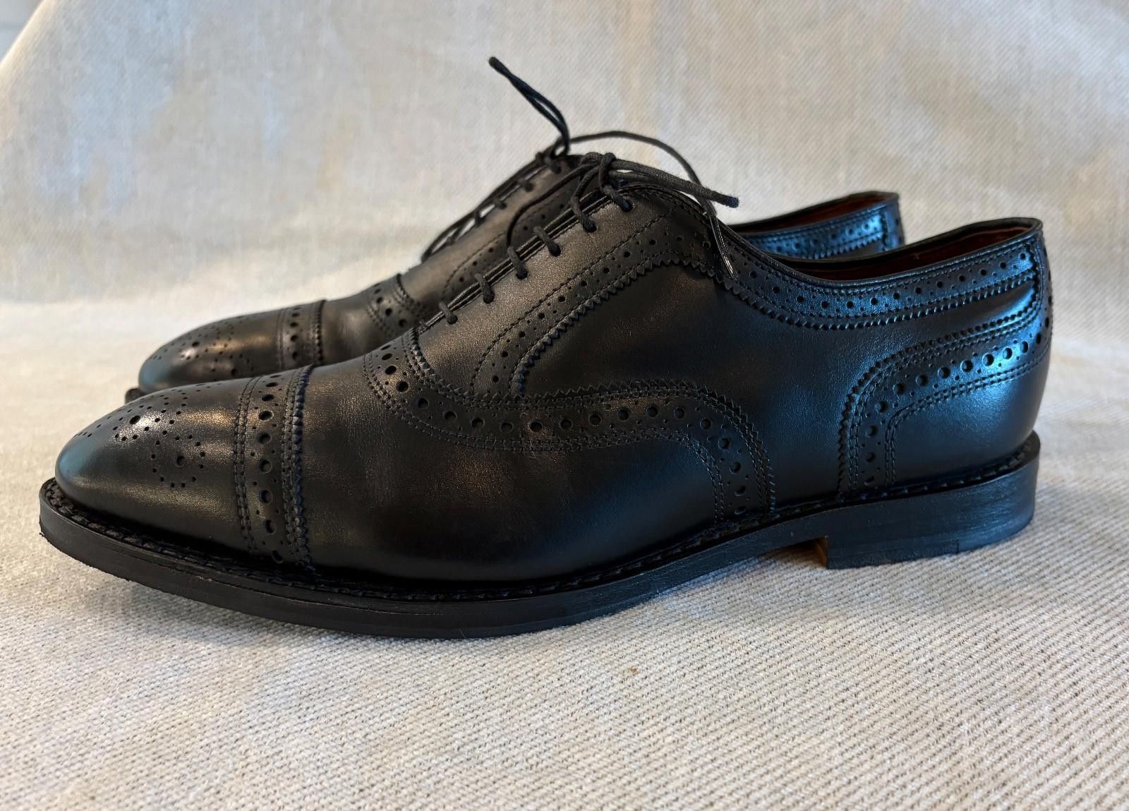Brooks Brothers BROOKS BROTHERS BLACK LEATHER CAP TOE WING TIP BROGUES 7.5 Size US 7.5 / EU 40-41 - 5 Thumbnail