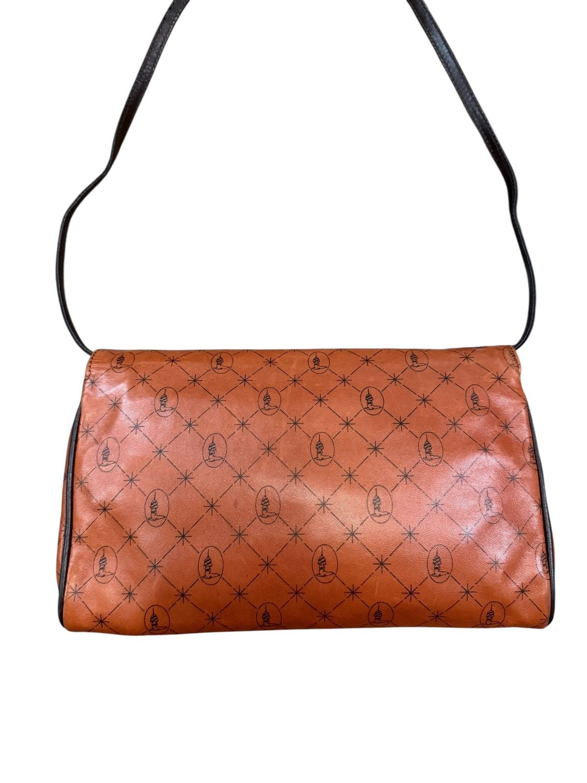 RARE VINTAGE TRUSSARDI MONOGRAM SHOULDER BAG