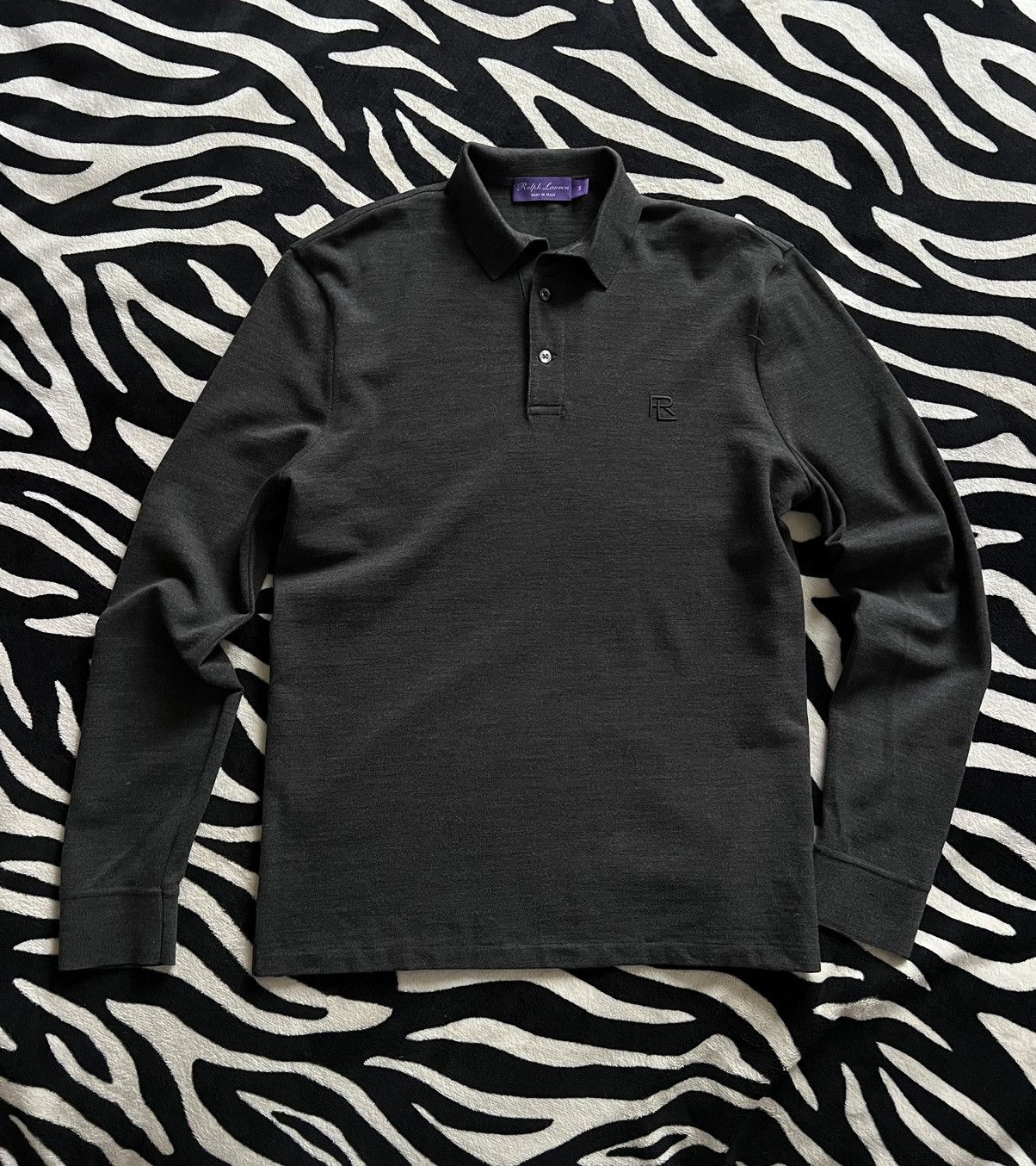 Ralph Lauren Purple Label Ralph Lauren Purple Label wool long sleeve polo sweater RL Size US S / EU 44-46 / 1 - 12 Thumbnail