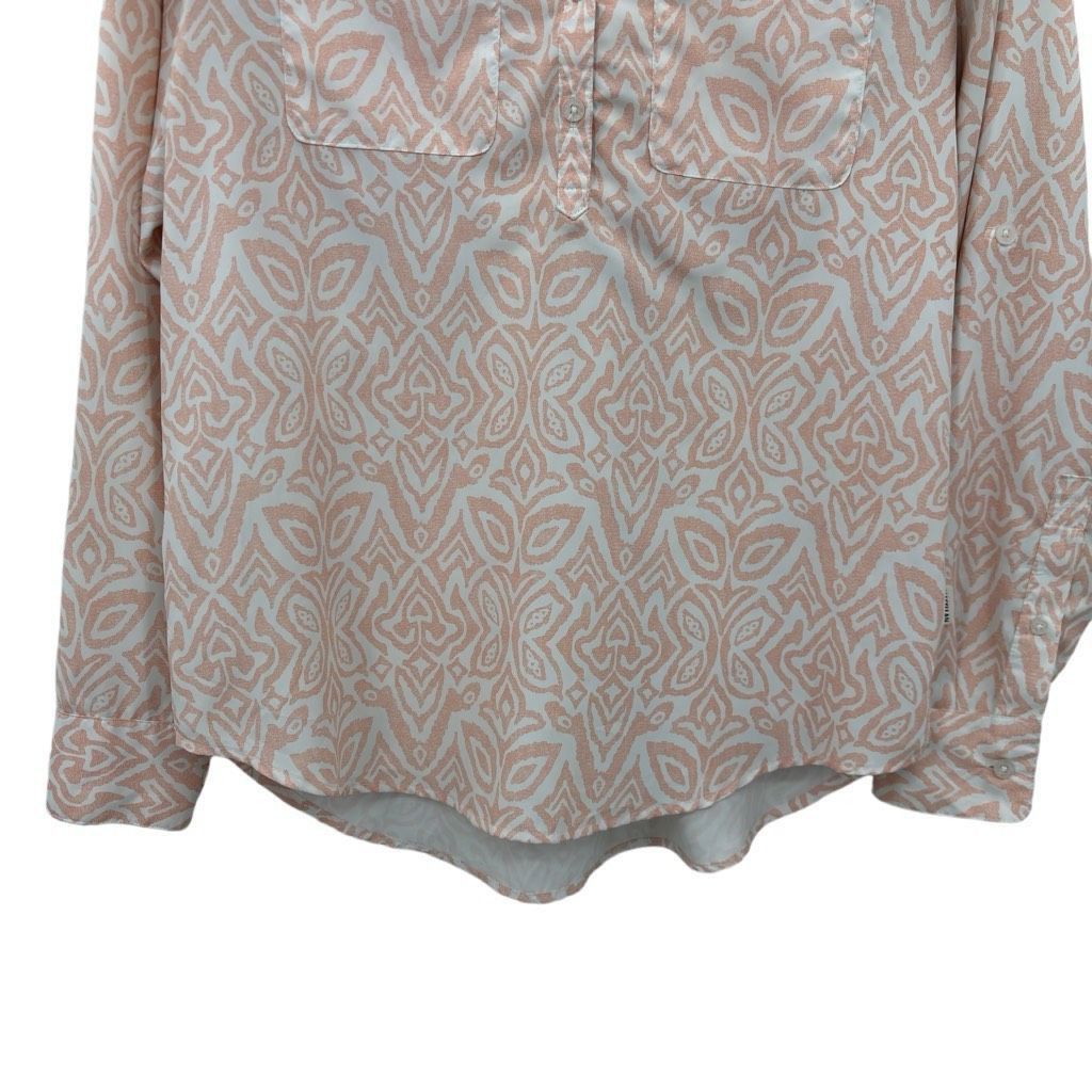 Other Magellan Classic Fit Henley Fish Gear Long Sleeve Top Orange White Medium Preppy Size M / US 6-8 / IT 42-44 - 8 Thumbnail