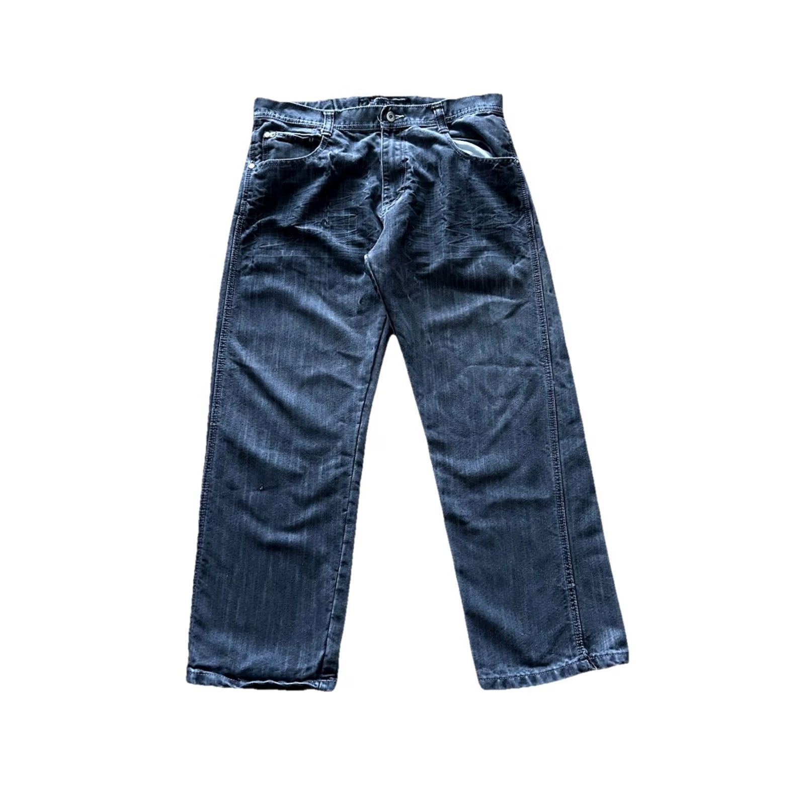 Southpole VINTAGE Southpole Jeans Mens 36x29 Faded Black Baggy Y2k Brown Tab Casual Size US 36 / EU 52 - 2 Thumbnail