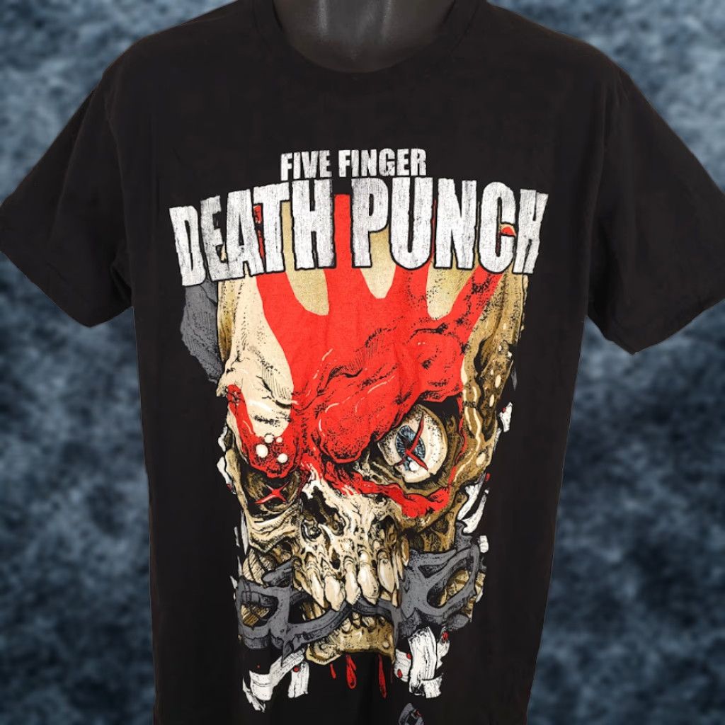 Vintage 5FDP T Shirt Mens Large Black Warhead Skull 5FDP Shirt Men Rock Music Skull Groove Metal Heavy Metal Size US L / EU 52-54 / 3 - 1 Thumbnail