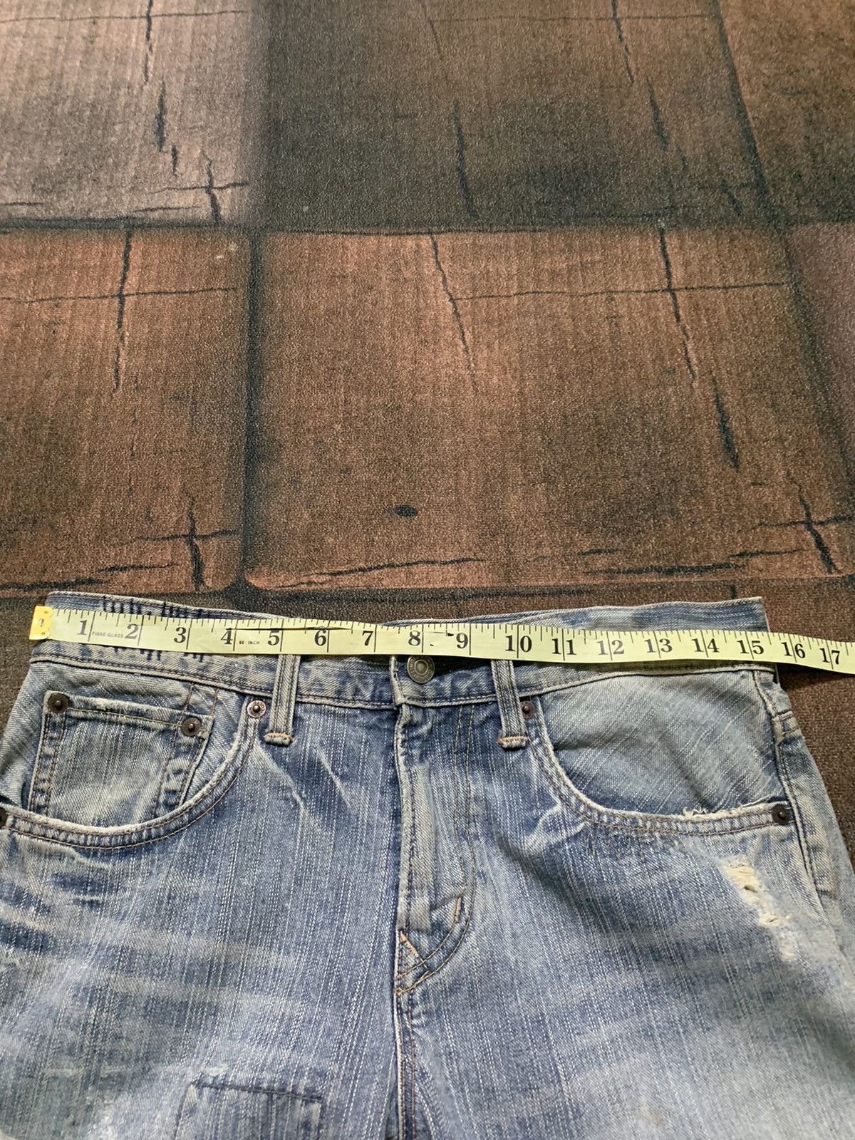 Edwin FLARE vintage edwin distressed denim patchwork sashiko Size US 29 - 18 Thumbnail