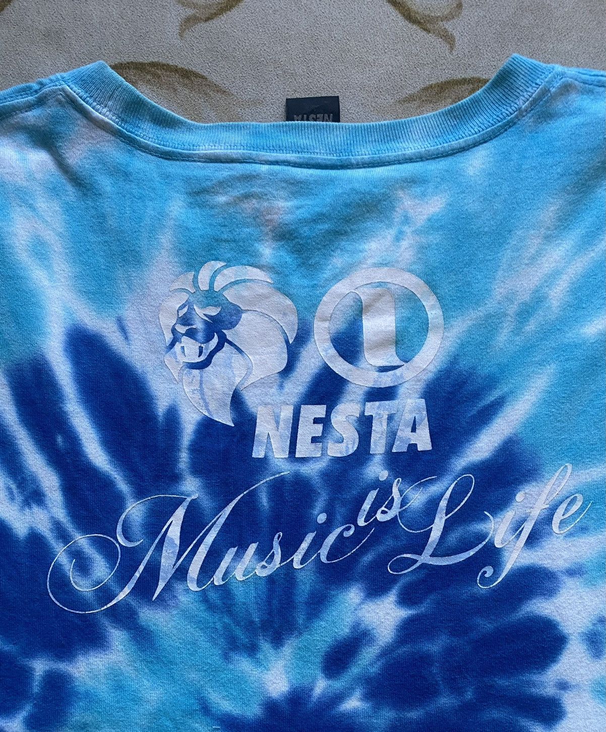 Japanese Brand Nesta Music Is Life Tie Dye T-Shirt Size US XL / EU 56 / 4 - 5 Thumbnail