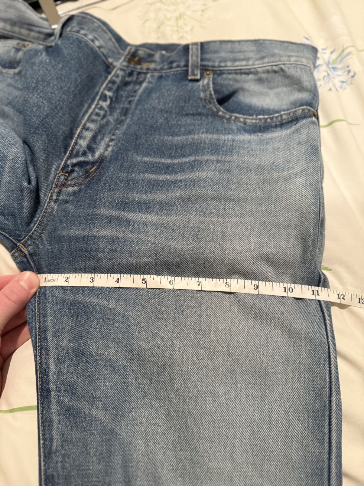 Saint Laurent Paris SS16 Saint Laurent D10 knee rip jeans Hedi 33 grail slim Size US 33 - 7 Thumbnail