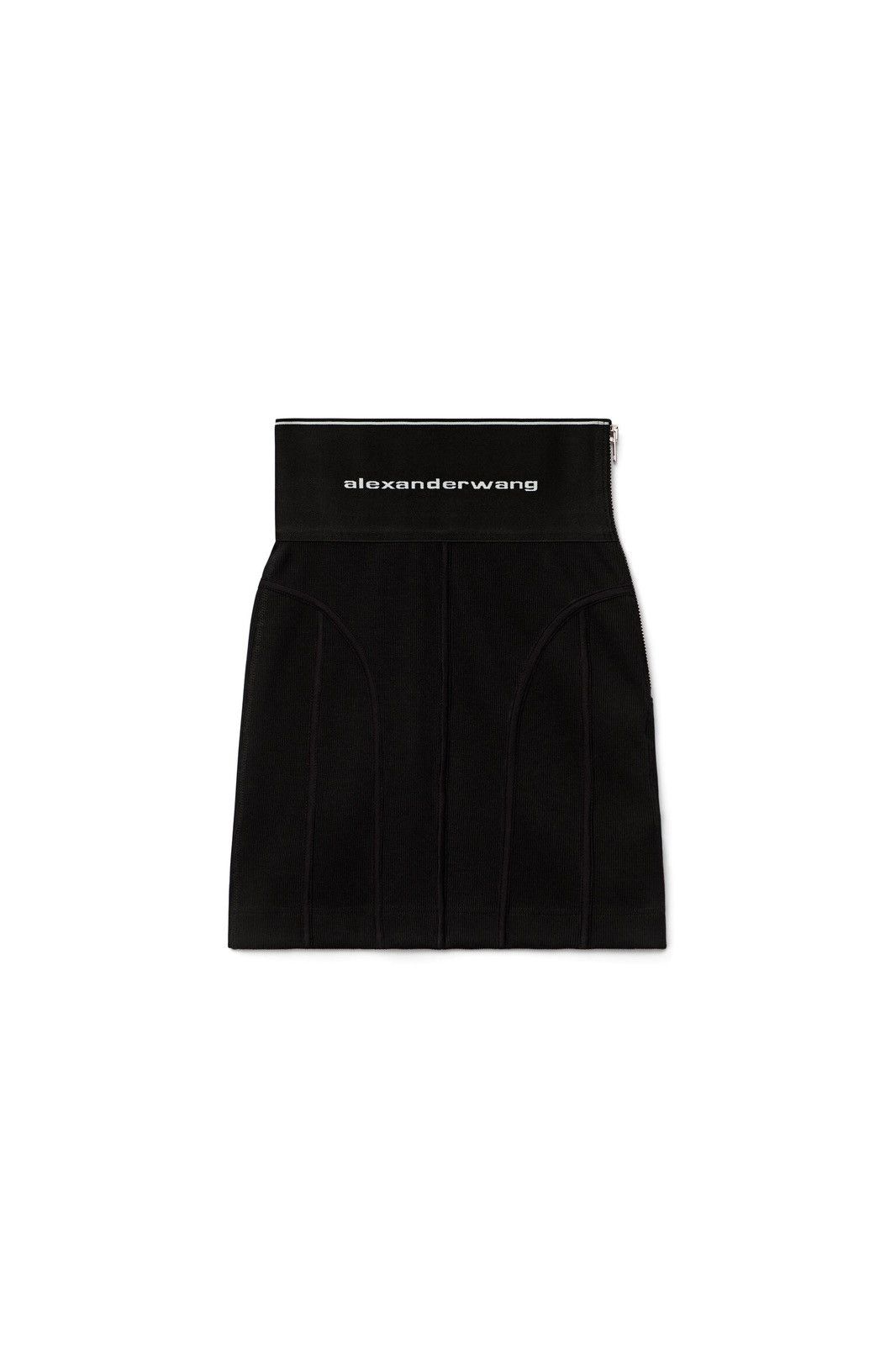 Alexander Wang Alexander Wang Logo Elastic Mini Skirt In Ribbed Jersey |  Grailed