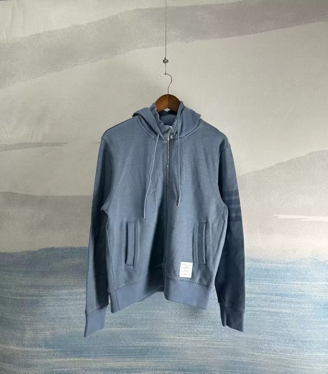 Thom Browne thom browne blue zip-up hoodie sweater Size US M / EU 48-50 / 2 - 1 Thumbnail