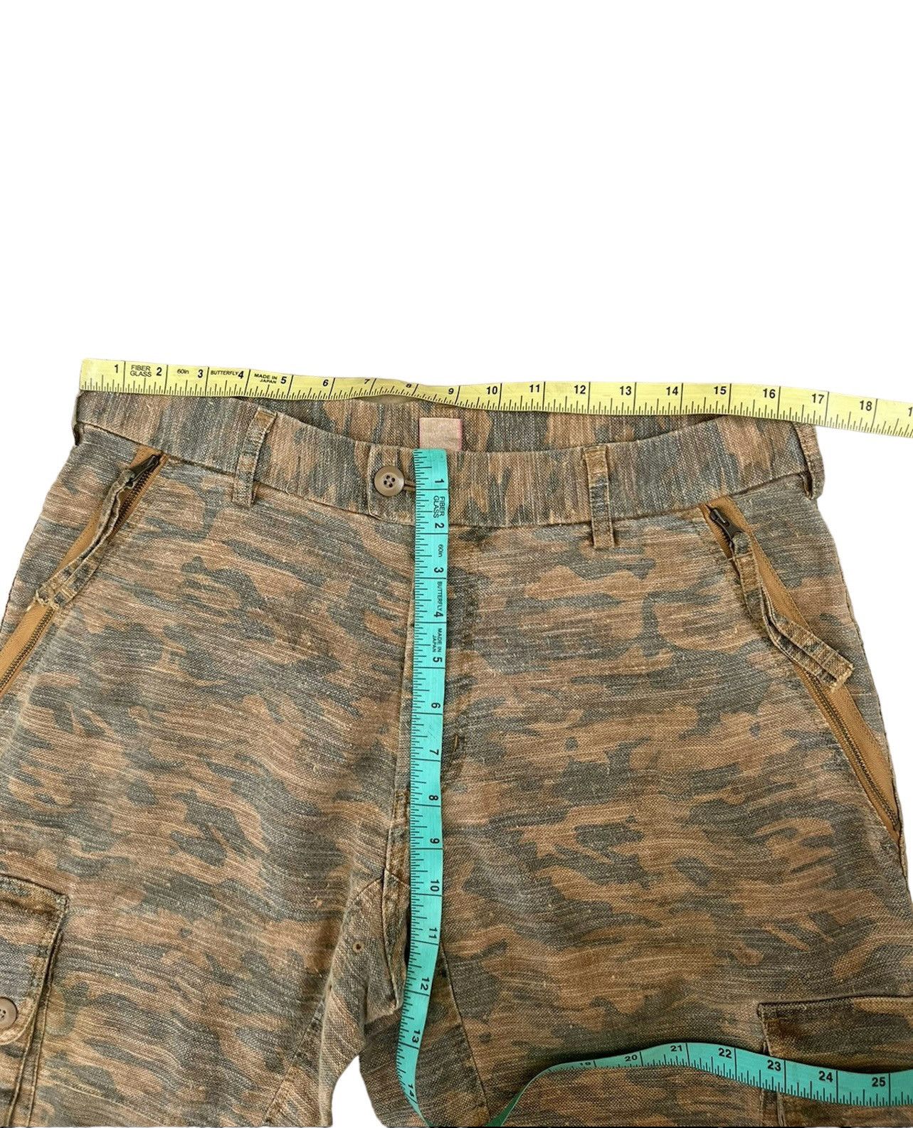 Vintage ALTERNATIVE CONCEPT Camo Linen Cargo Trouser Pant Size US 32 / EU 48 - 3 Thumbnail